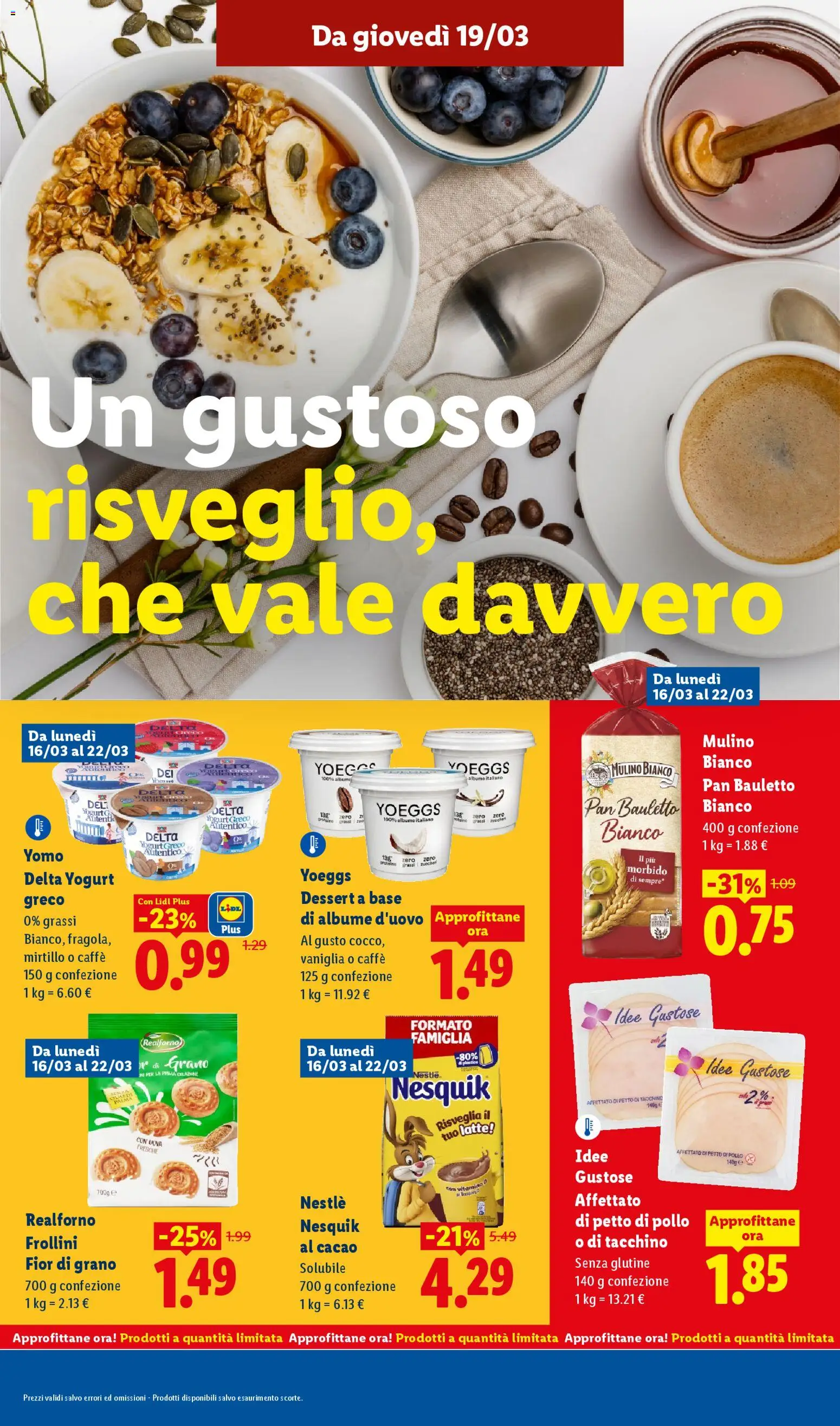 Volantino Lidl del 16.03.2026 | Pagina: 24 | Prodotti: Petto di Pollo, Yogurt greco, Yogurt, Caffè