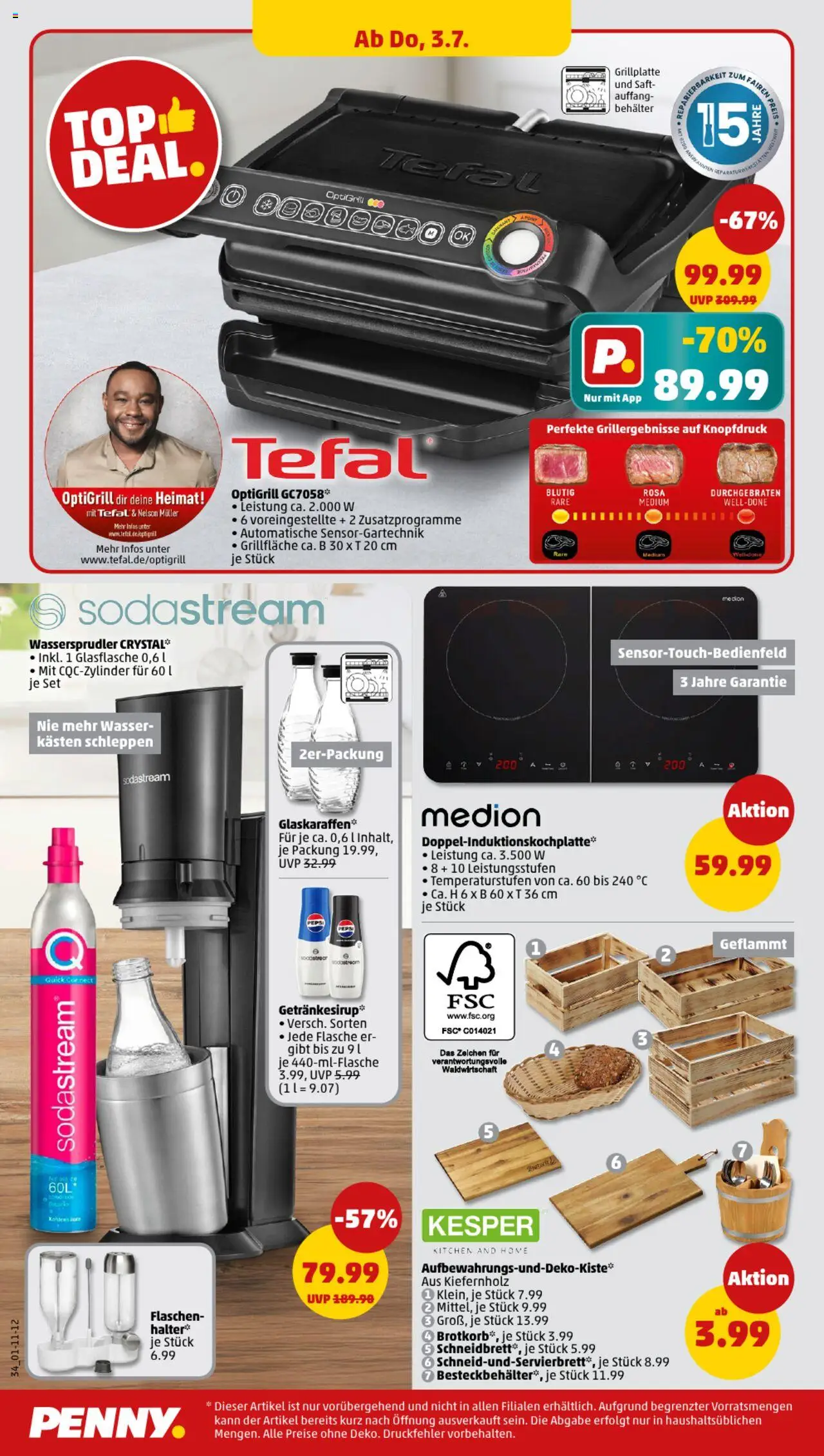 Penny Prospekt 	 - gültig ab dem 30.06.2025 | Seite: 34 | Produkte: Grill, Box, Wasser, Sodastream