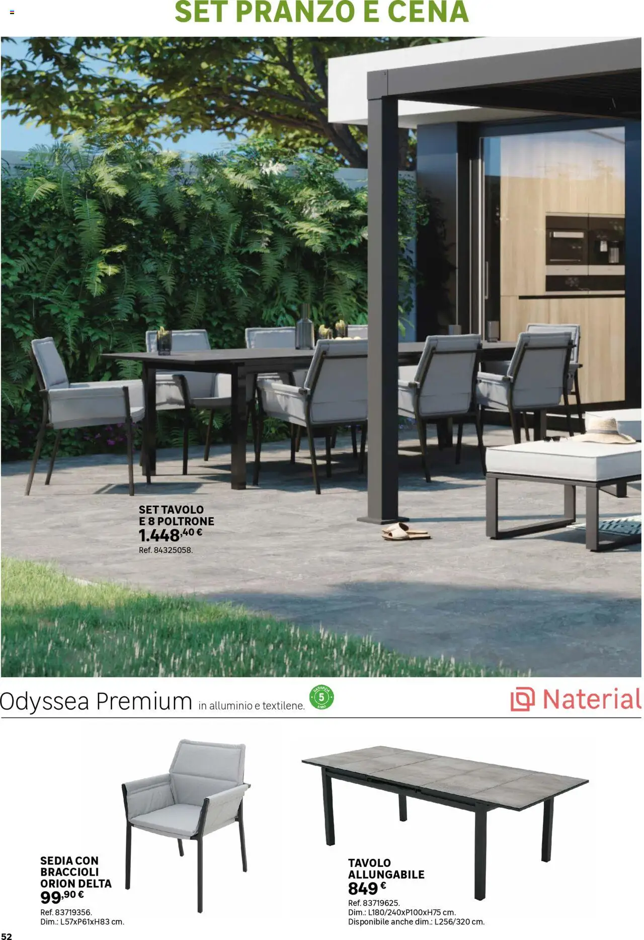 Volantino Leroy Merlin del 02.06.2025 | Pagina: 52 | Prodotti: Braccioli, Alluminio, Tavolo, Sedia