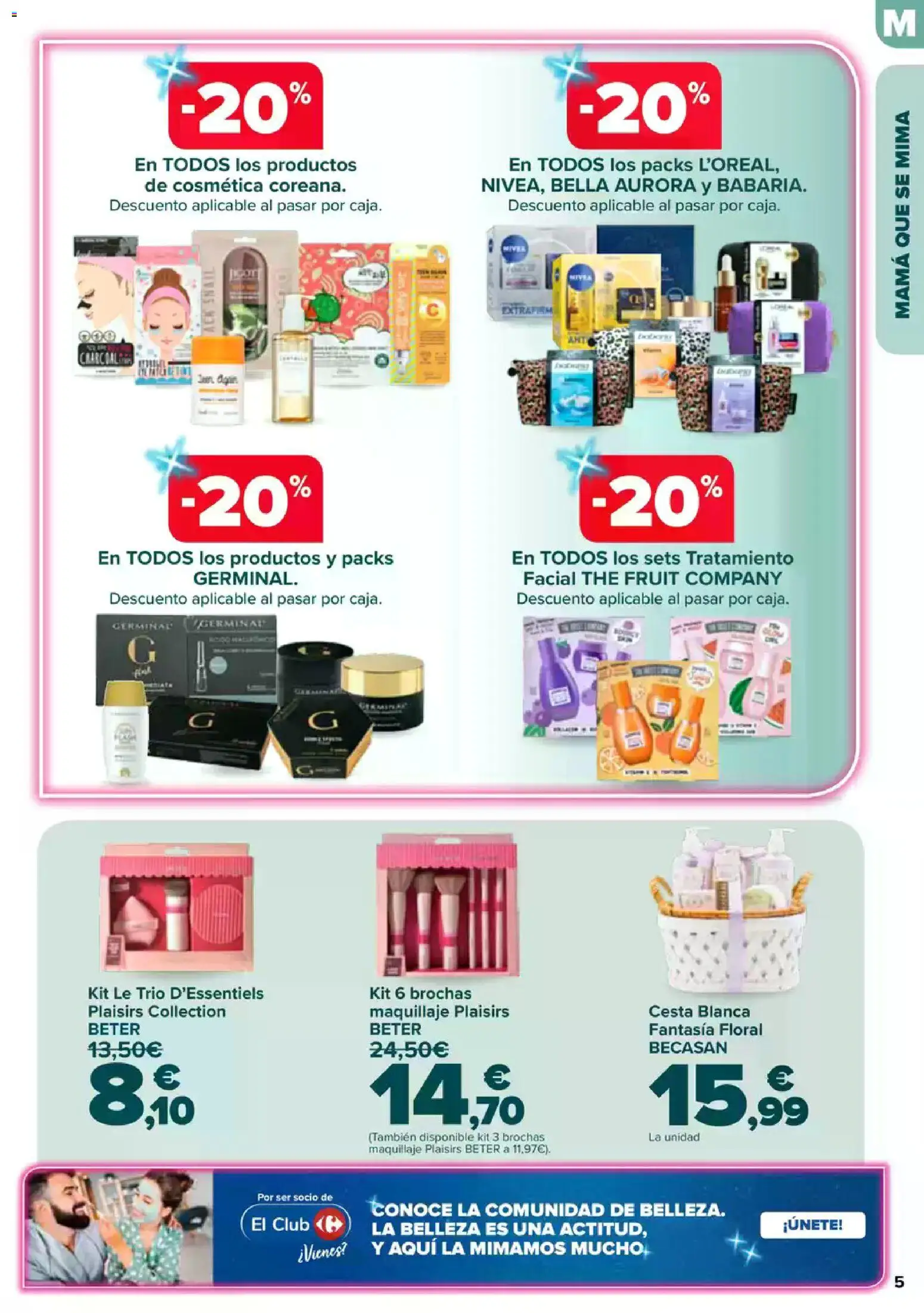 Carrefour Dia de la Madre │ válido desde el 23.04.2026 | Página: 5 | Productos: Maquillaje, Cesta