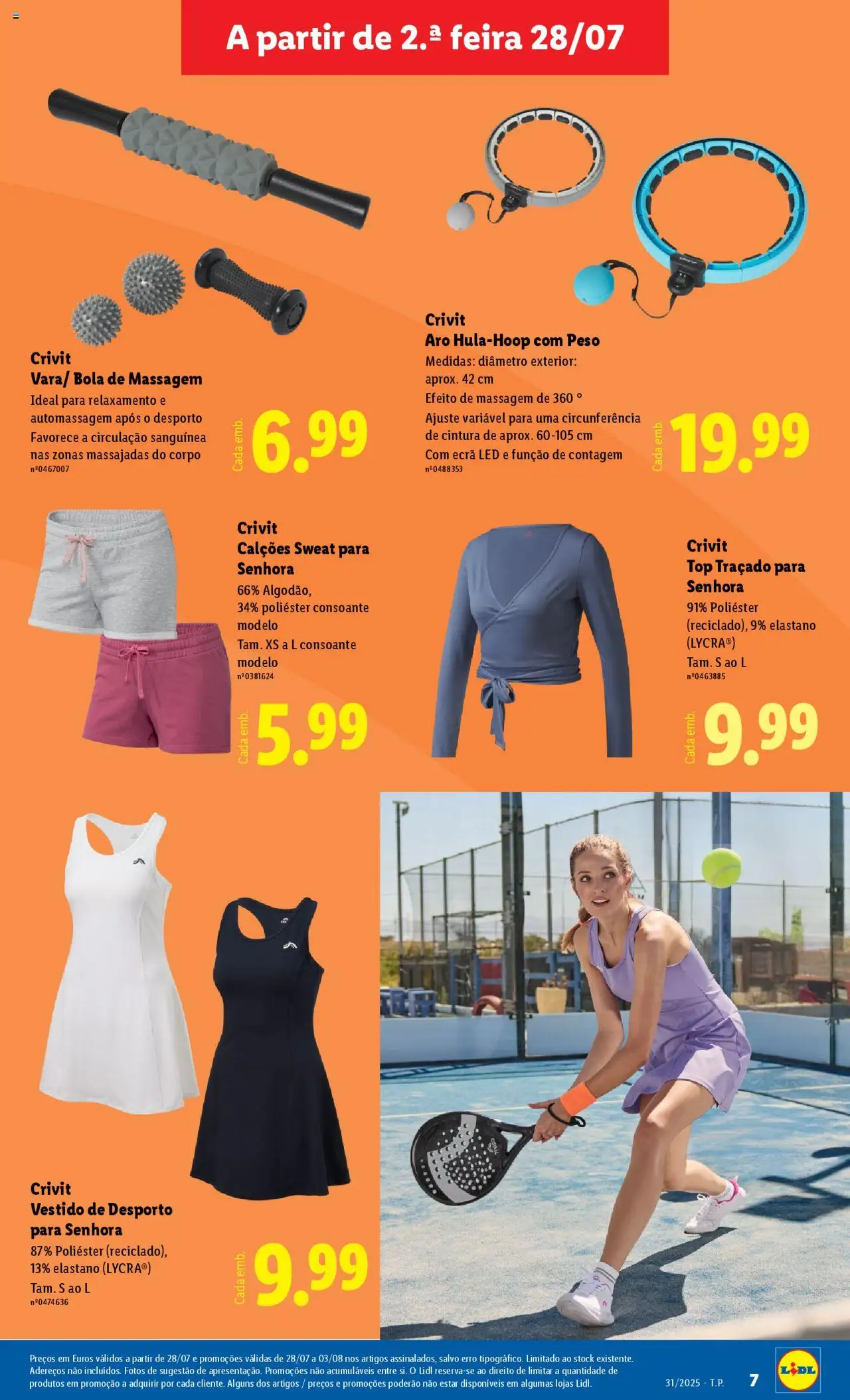 Lidl Novidades │ válido de 28.07.2025 | Página: 7 | Produtos: Vestido, Top, Calções