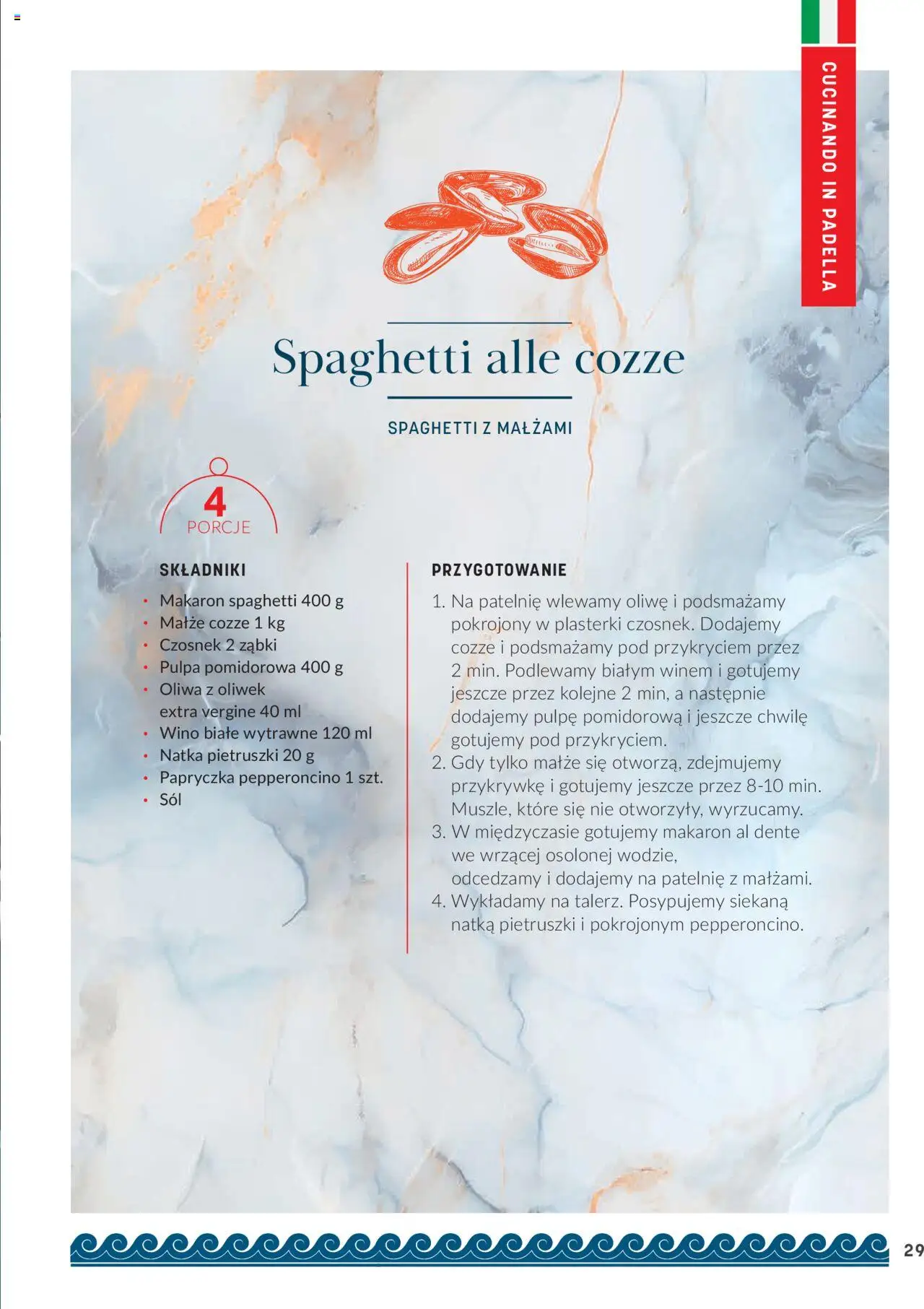 Makro Gazetka - Ryby i owoce morza od 07.02.2024 | Strona: 29 | Produkty: Czosnek, Oliwa z oliwek, Wino, Makaron