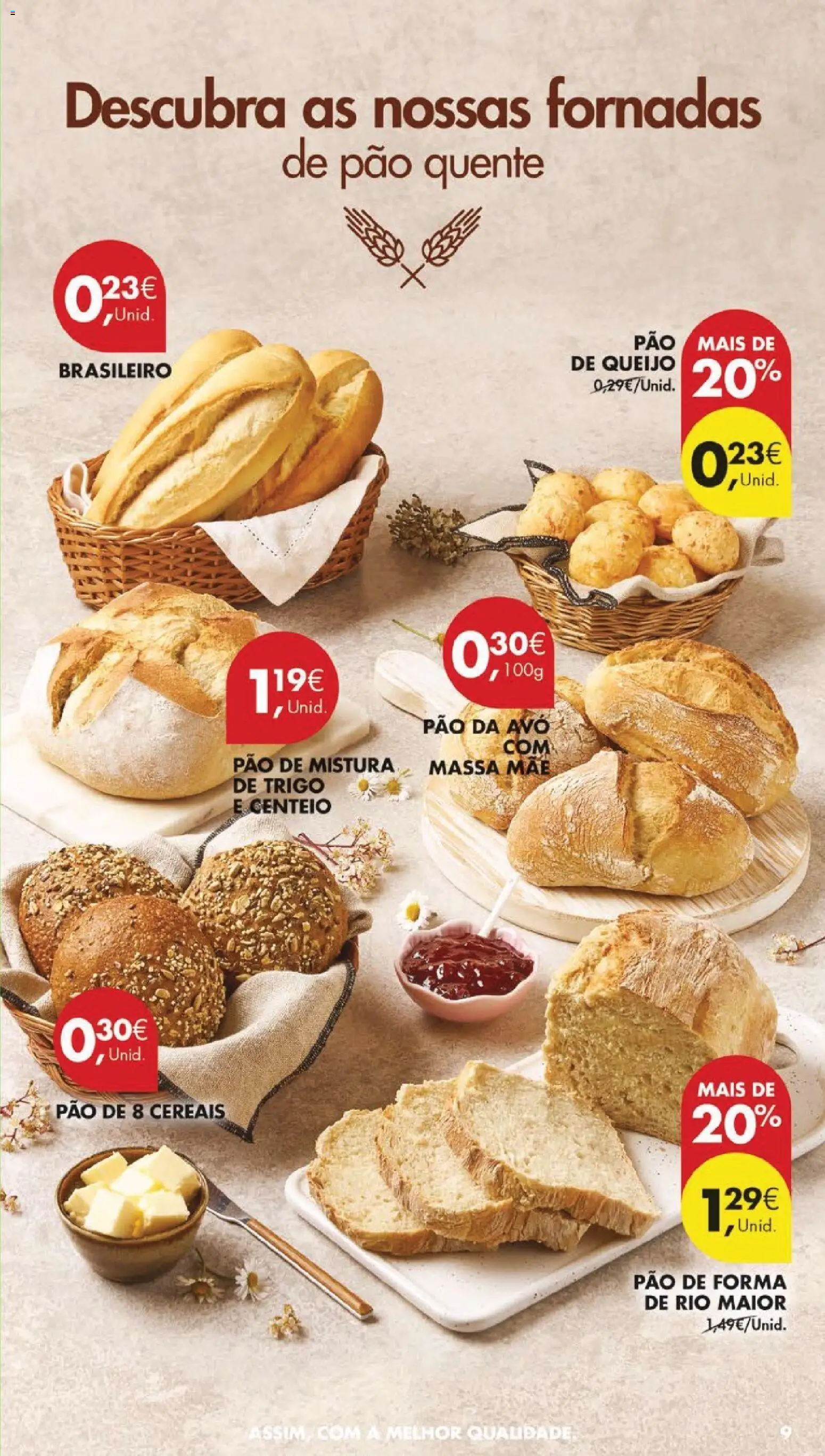 Pingo Doce folheto │ válido de 24.02.2026 | Página: 9 | Produtos: Pão de forma, Pão de queijo, Pão, Cereais