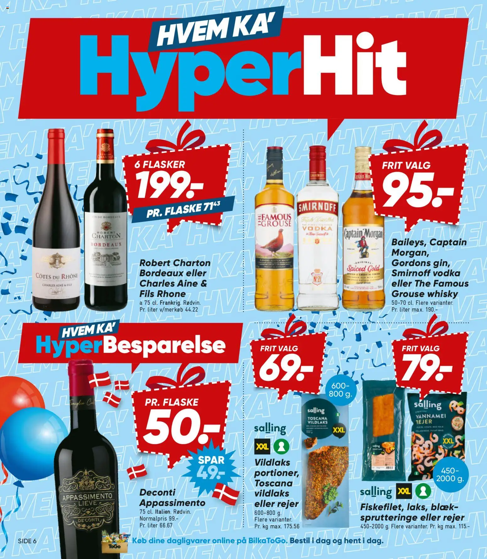 Bilka tilbudsavis – gyldig fra 20.02.2026 | Side: 6 | Produkter: Vodka, Whisky, Rejer