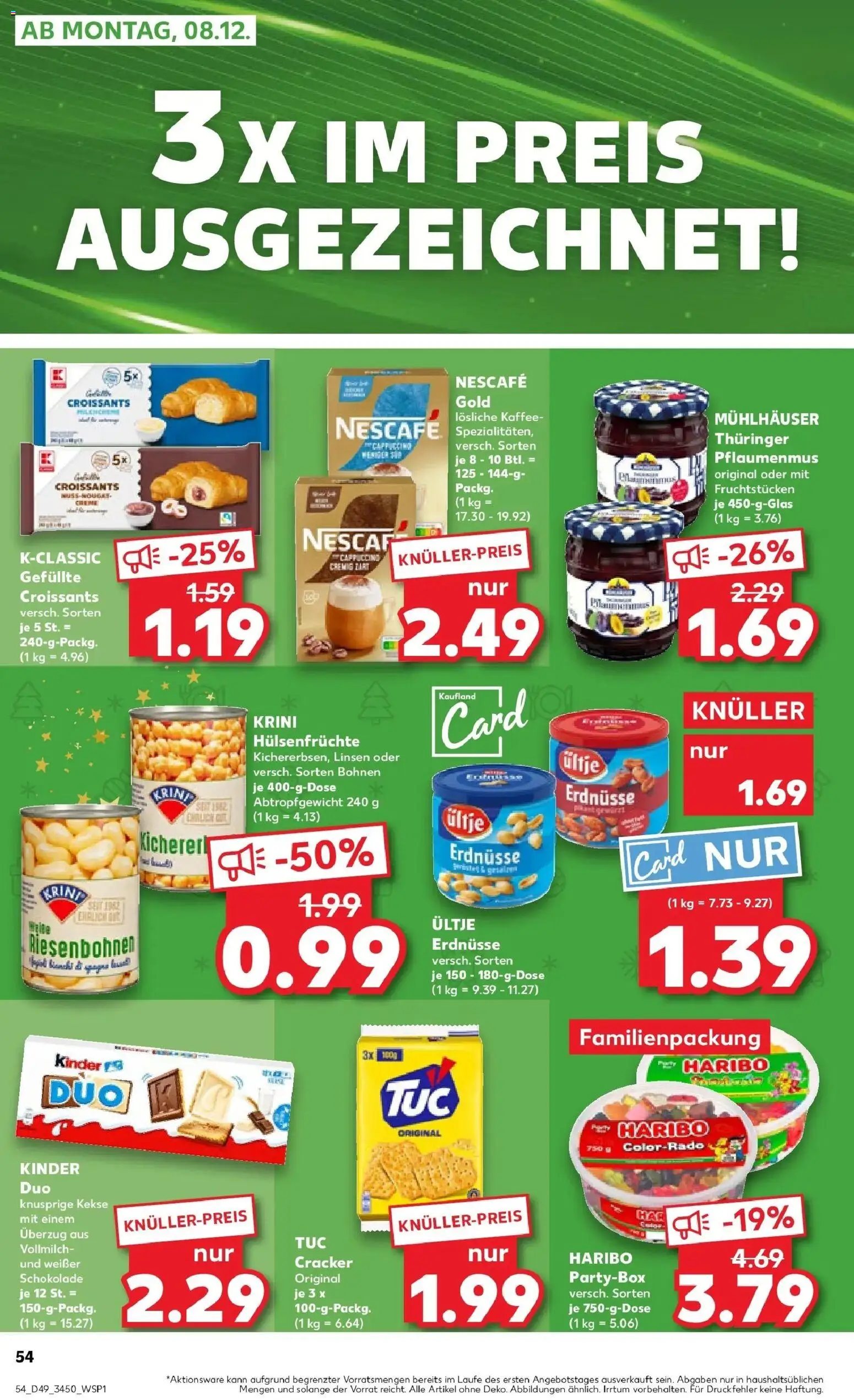 Kaufland prospekt Torgau	 – gültig ab 04.12.2025 | Seite: 54 | Produkte: Nescafe, Haribo, Kaffee, Schokolade