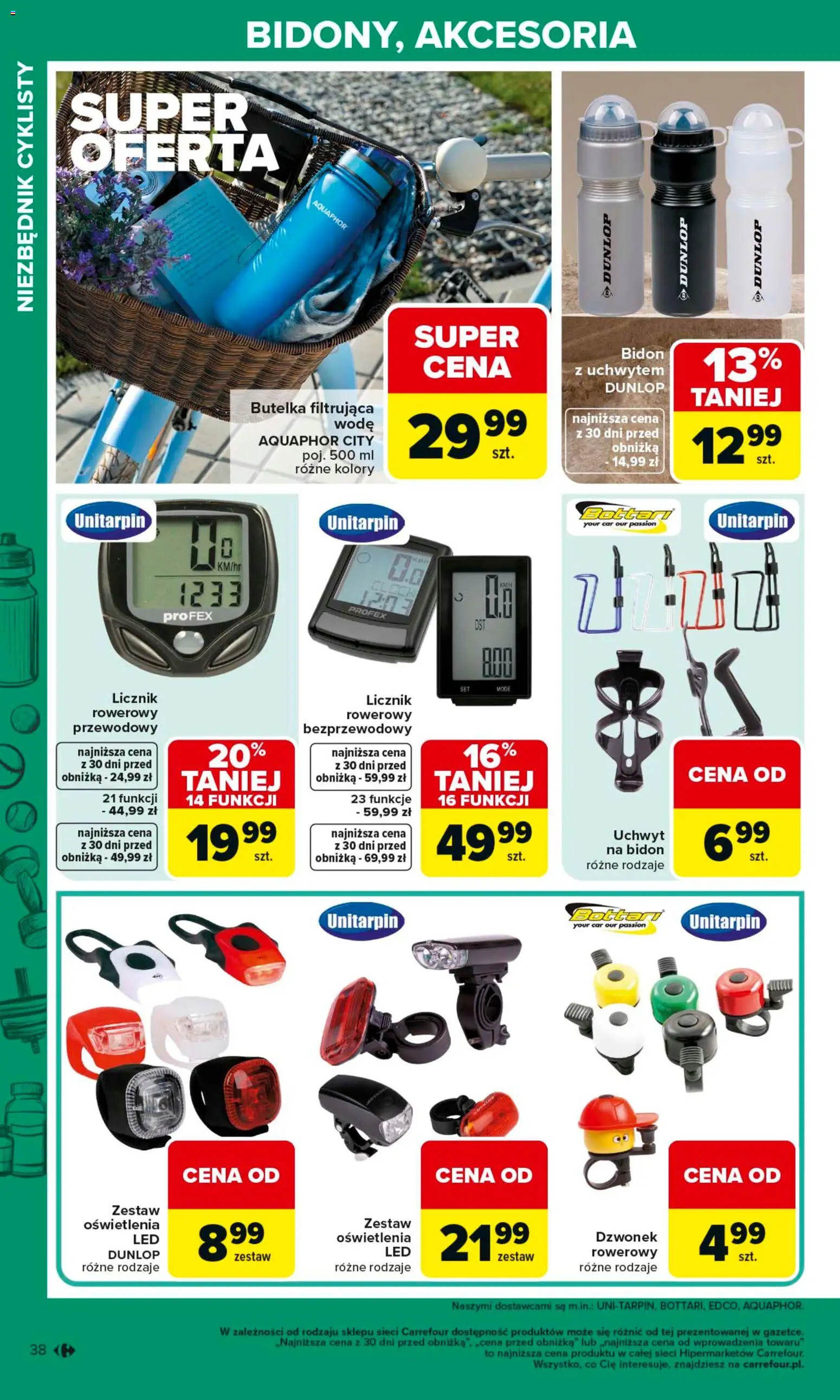 Carrefour gazetka - Ogród od 02.03.2026 | Strona: 38 | Produkty: Licznik rowerowy