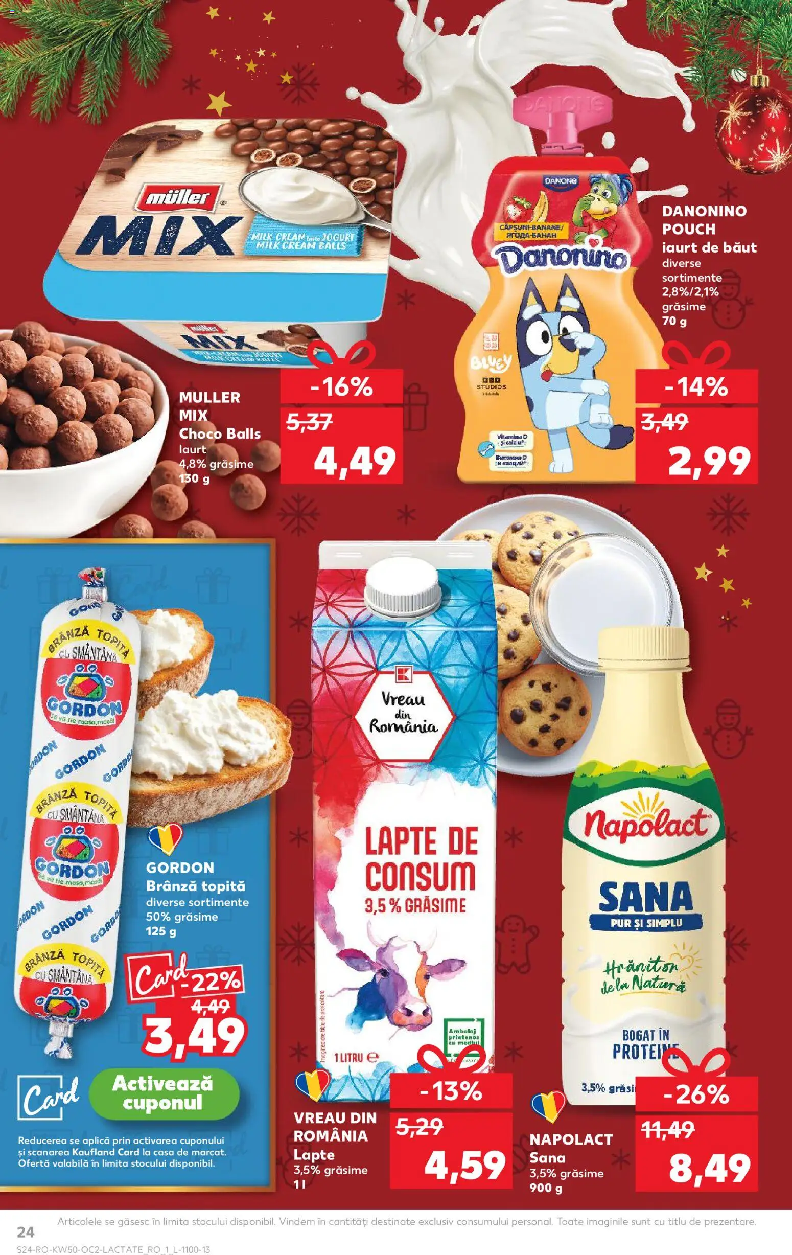 Noul catalog Kaufland – valabil de la 10.12.2025 | Pagină: 24 | Produse: Lapte, Brânză, Iaurt, Smântână