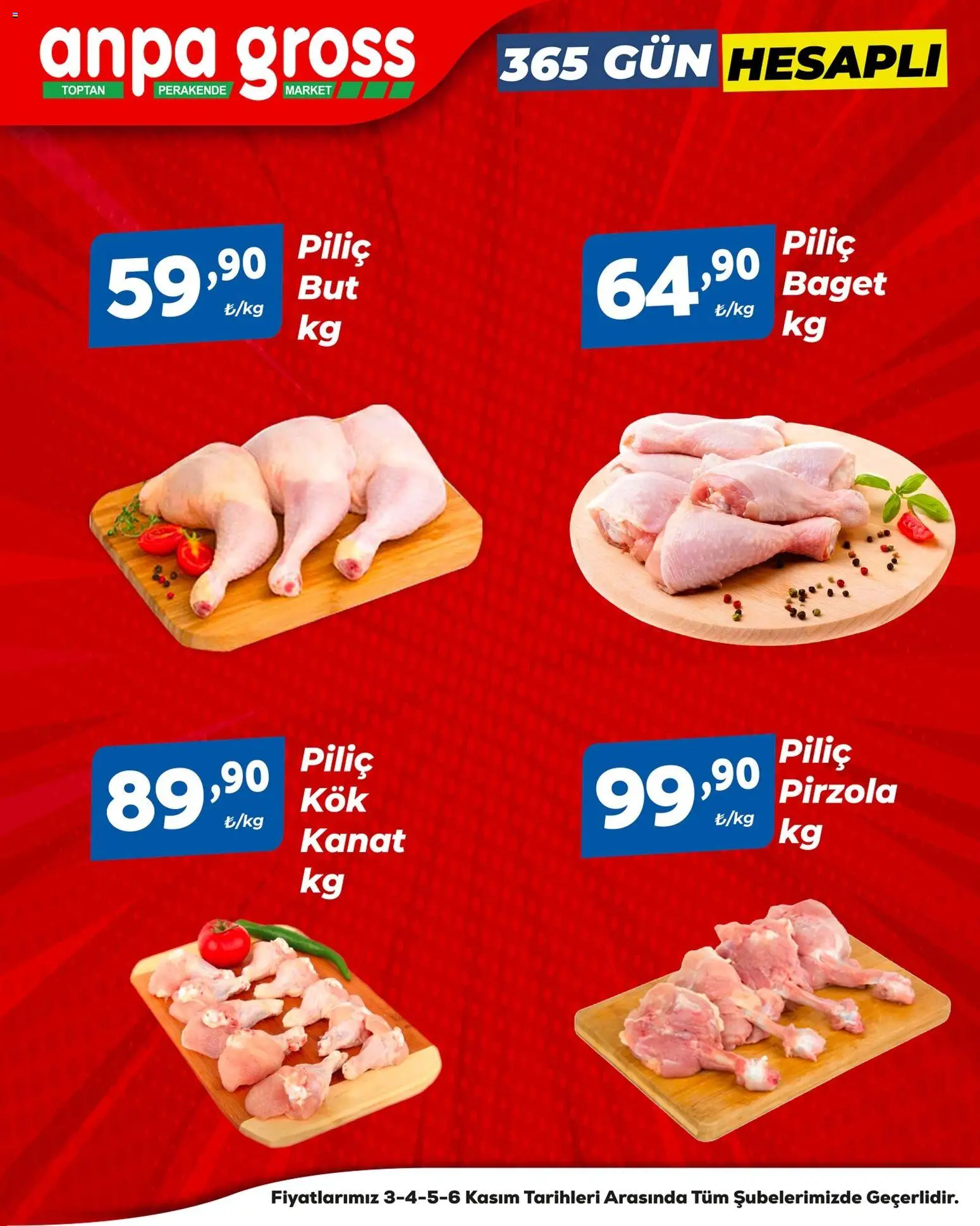 Anpa Gross Piliçte Tazelik - 03.11.2025 tarihinden itibaren geçerlidir | Sayfa: 2 | Ürünler: Piliç, Pirzola