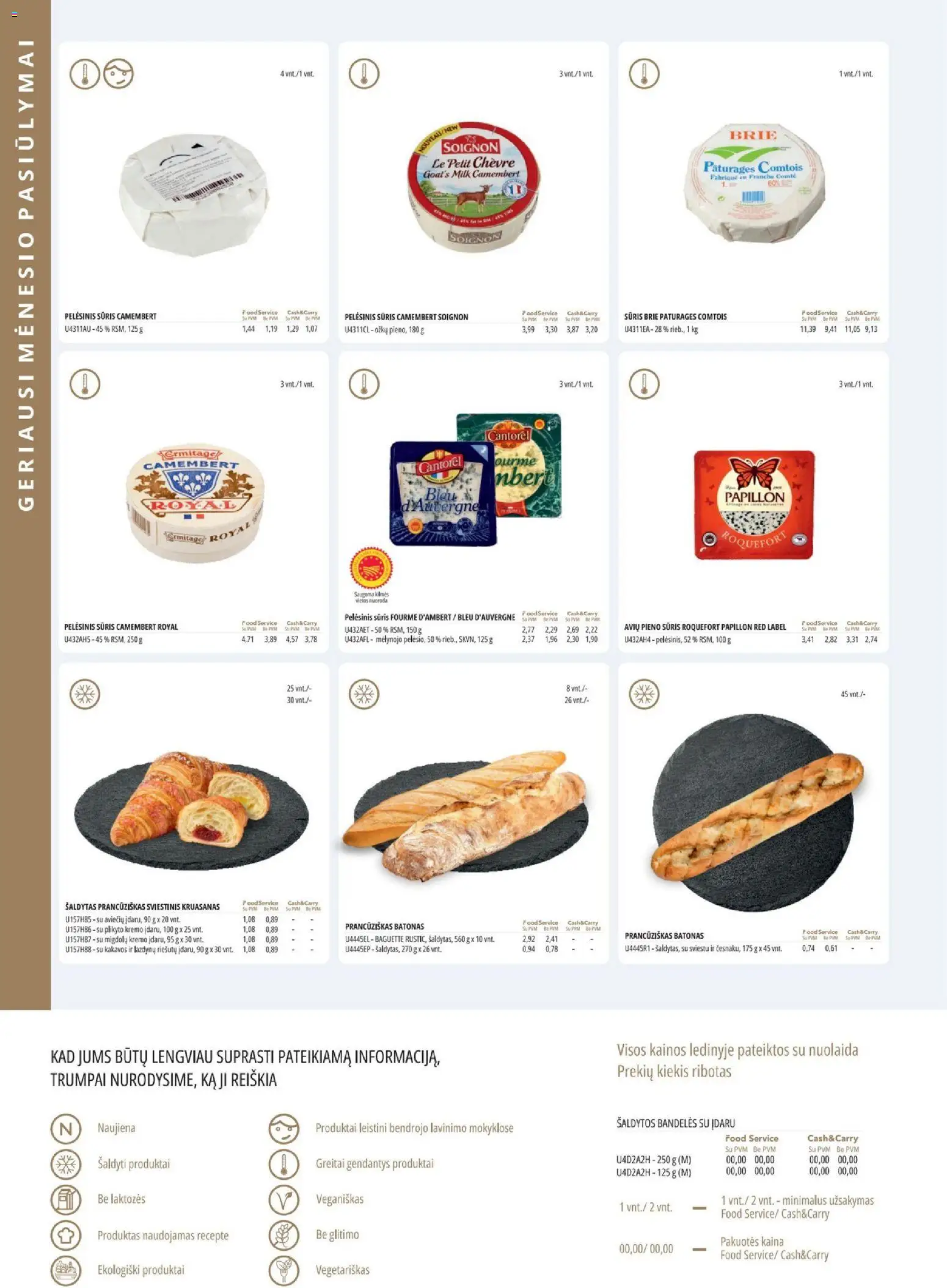 ePromo akcijos nuo 01.02.2026 | Puslapis: 2 | Prekių: Pelėsinis sūris, Batonas, Bandelės, Sūris