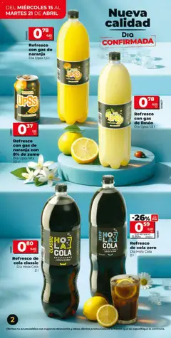 Vista previa Refresco con gas de limón, Refresco con gas de limón Dia Upss 1,5 l válido desde el 15.04.2026 | Página: 2