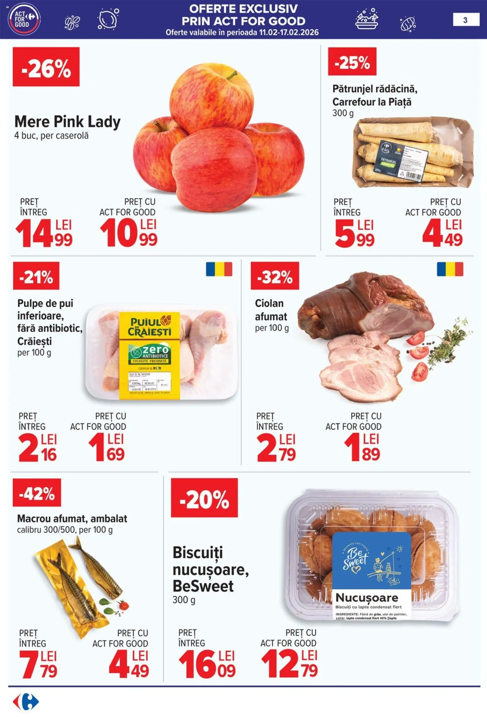 Noul catalog Carrefour – valabil de la 04.02.2026 | Pagină: 5 | Produse: Struguri, Lapte, Ulei, Biscuiți