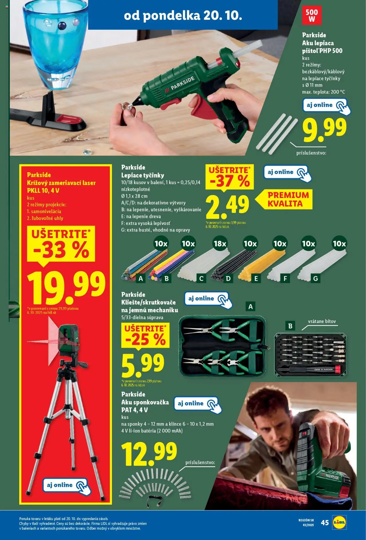 Nové Lidl akcie – leták je platný od 20.10.2025 | Strana: 61 | Produkty: Laser, Aku, Parkside, Parkside aku