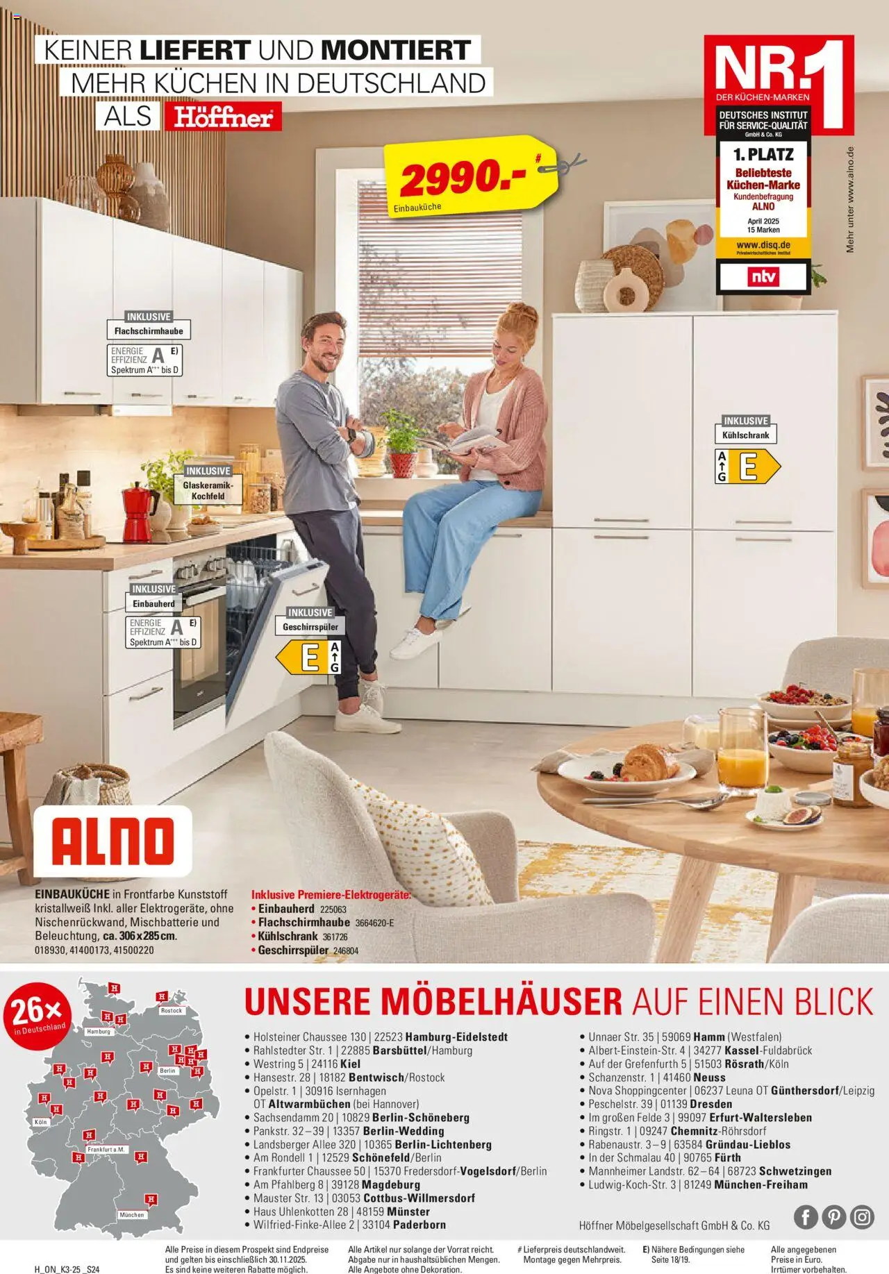 Höffner Prospekt Küchen – gültig ab 13.08.2025 | Seite: 24 | Produkte: Geschirrspüler, Kühlschrank, Kochfeld, Kuchen
