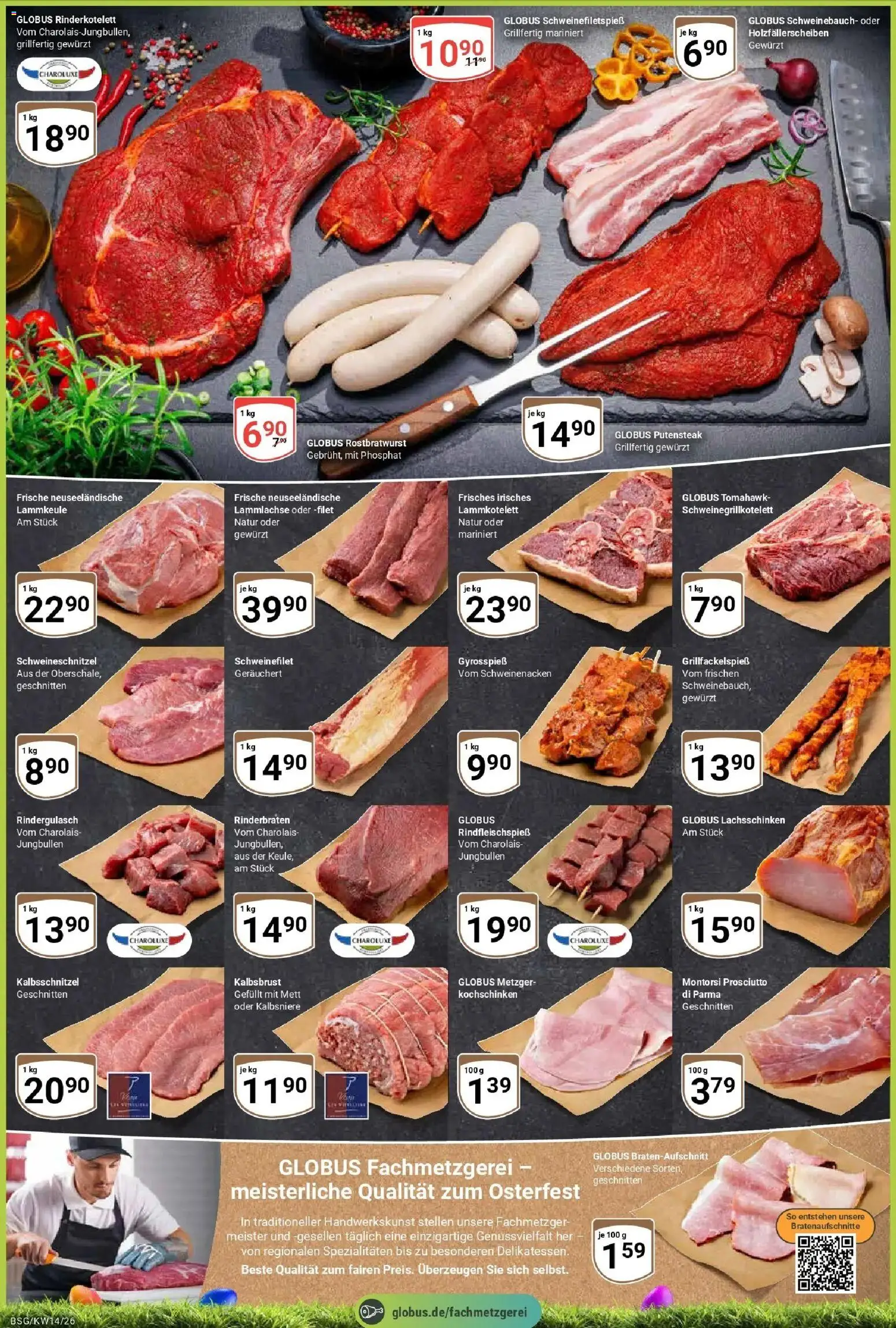 Globus prospekt Braunschweig	 – gültig ab 30.03.2026 | Seite: 2 | Produkte: Lammkeule, Rindergulasch, Schweinenacken, Schweinefilet