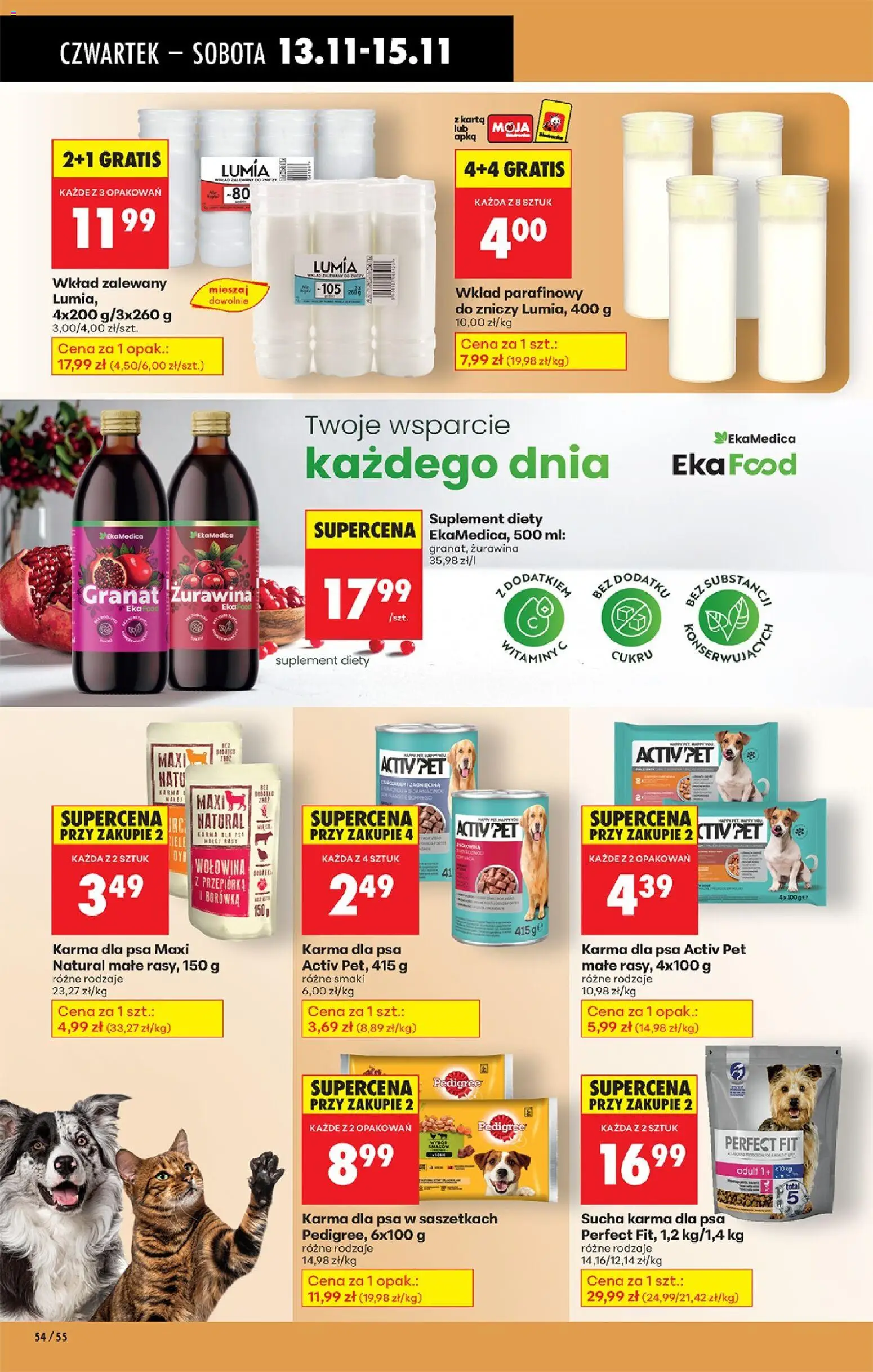 Biedronka gazetka - Oferta w tym tygodniu od 13.11.2025 | Strona: 78 | Produkty: Karma dla psa activ pet, Żurawina, Pedigree, Przepiórka