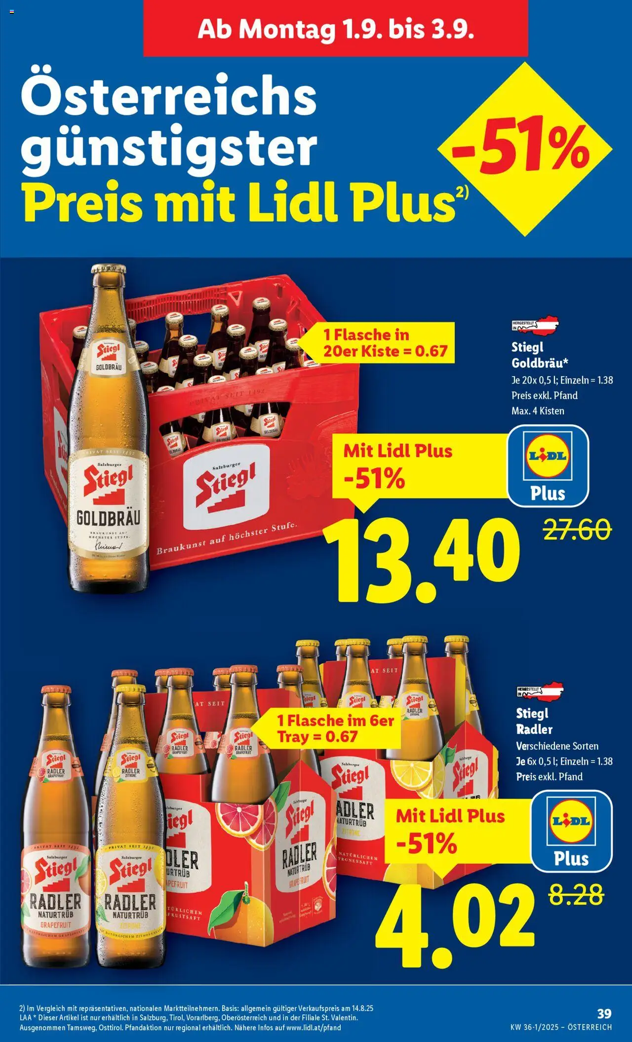 Lidl Flugblatt - Altenmarkt im Pongau, St. Johann im Pongau, Zell am See gültig ab 28.08.2025 | Seite: 43 | Produkte: Grapefruit, Zitrone