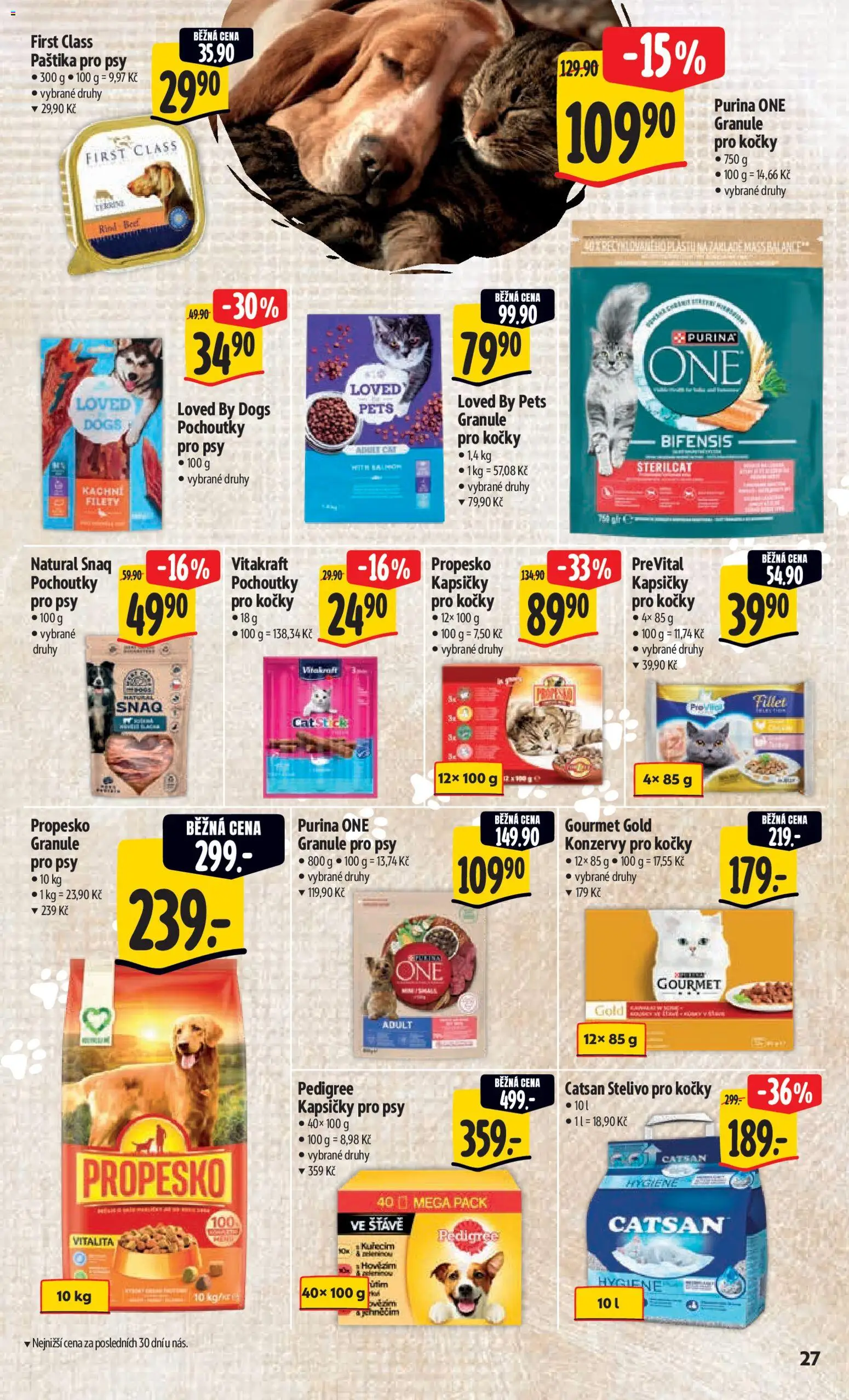 Albert leták - Hypermarket od 29.04.2026 | Strana: 35 | Produkty: Purina, Pedigree, Purina one, Catsan stelivo