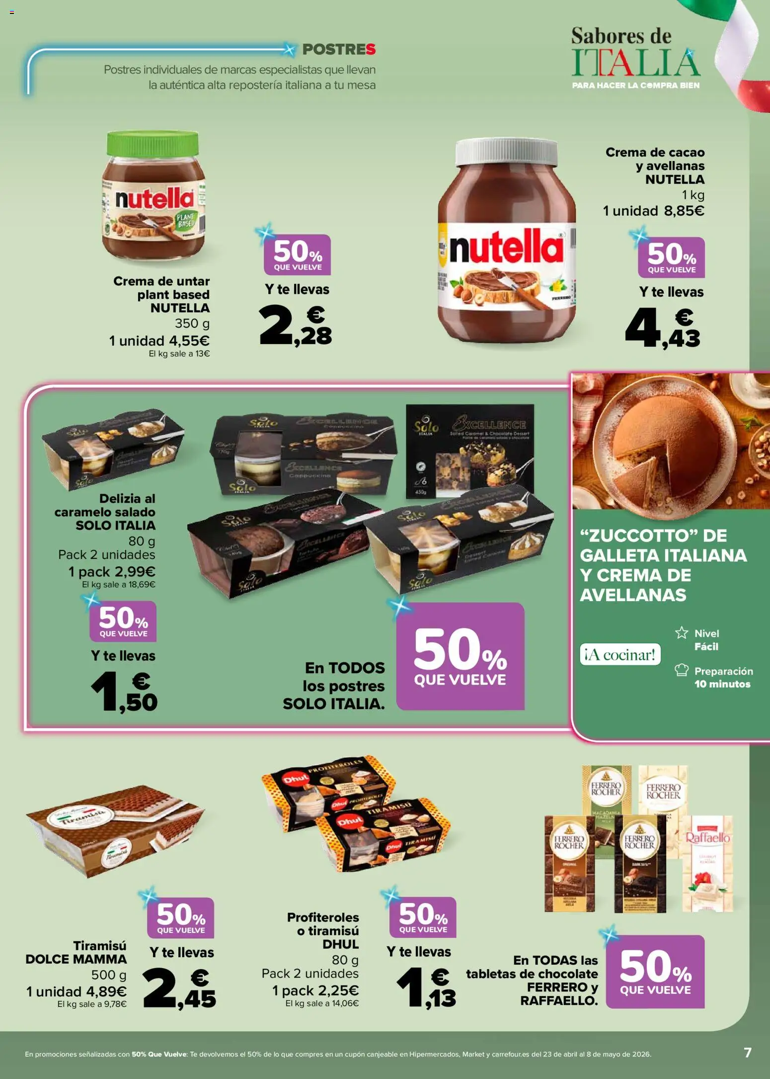 Carrefour Sabores de Italia │ válido desde el 07.04.2026 | Página: 7 | Productos: Κουρτίνα, Té, Mesa, Φρυγανιές σικάλεως