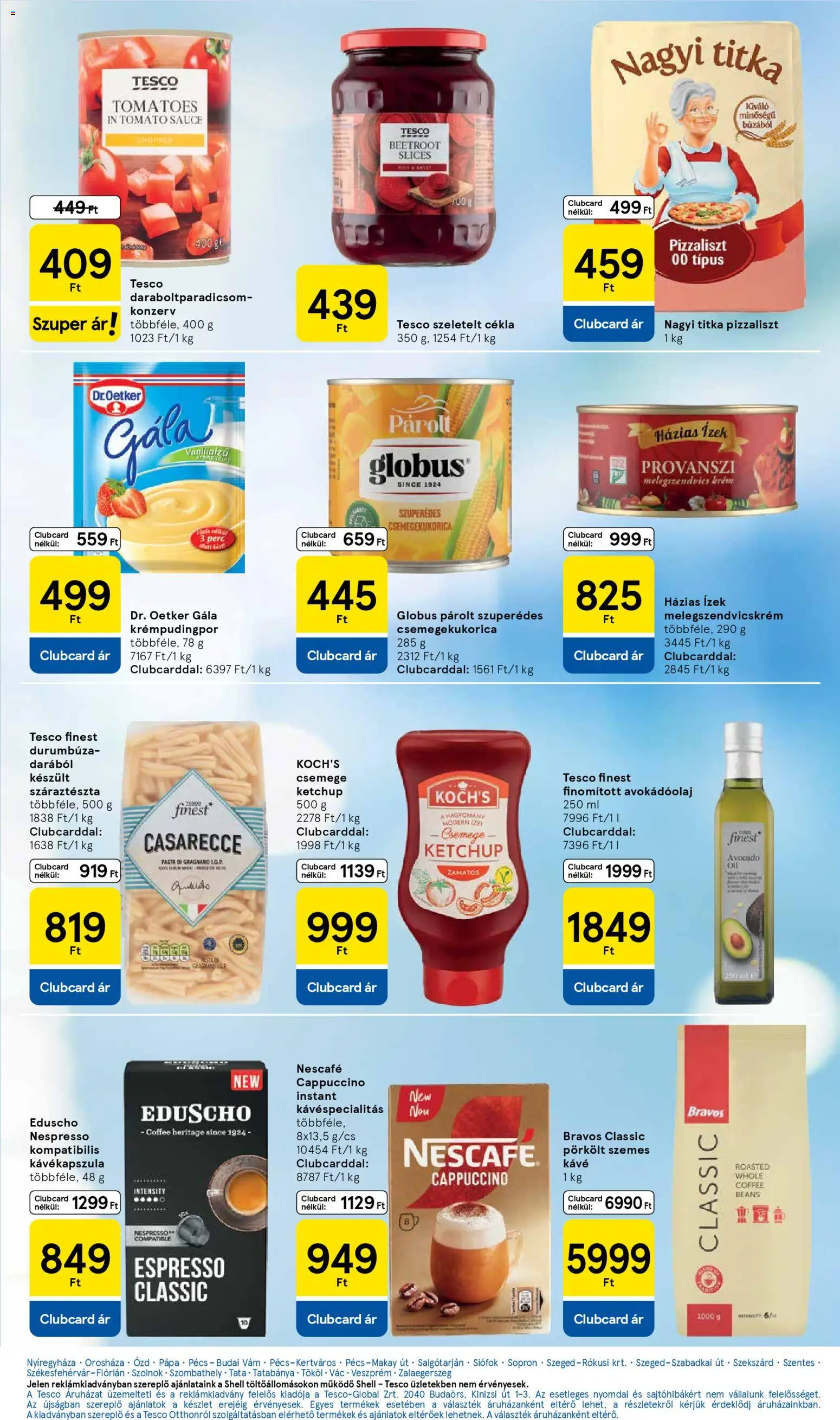 Tesco akciós ujság - amely érvényes a következő dátumtól: 05.02.2026 | Oldal: 21 | Termékek: Cékla, Melegszendvicskrém, Ketchup, Száraztészta