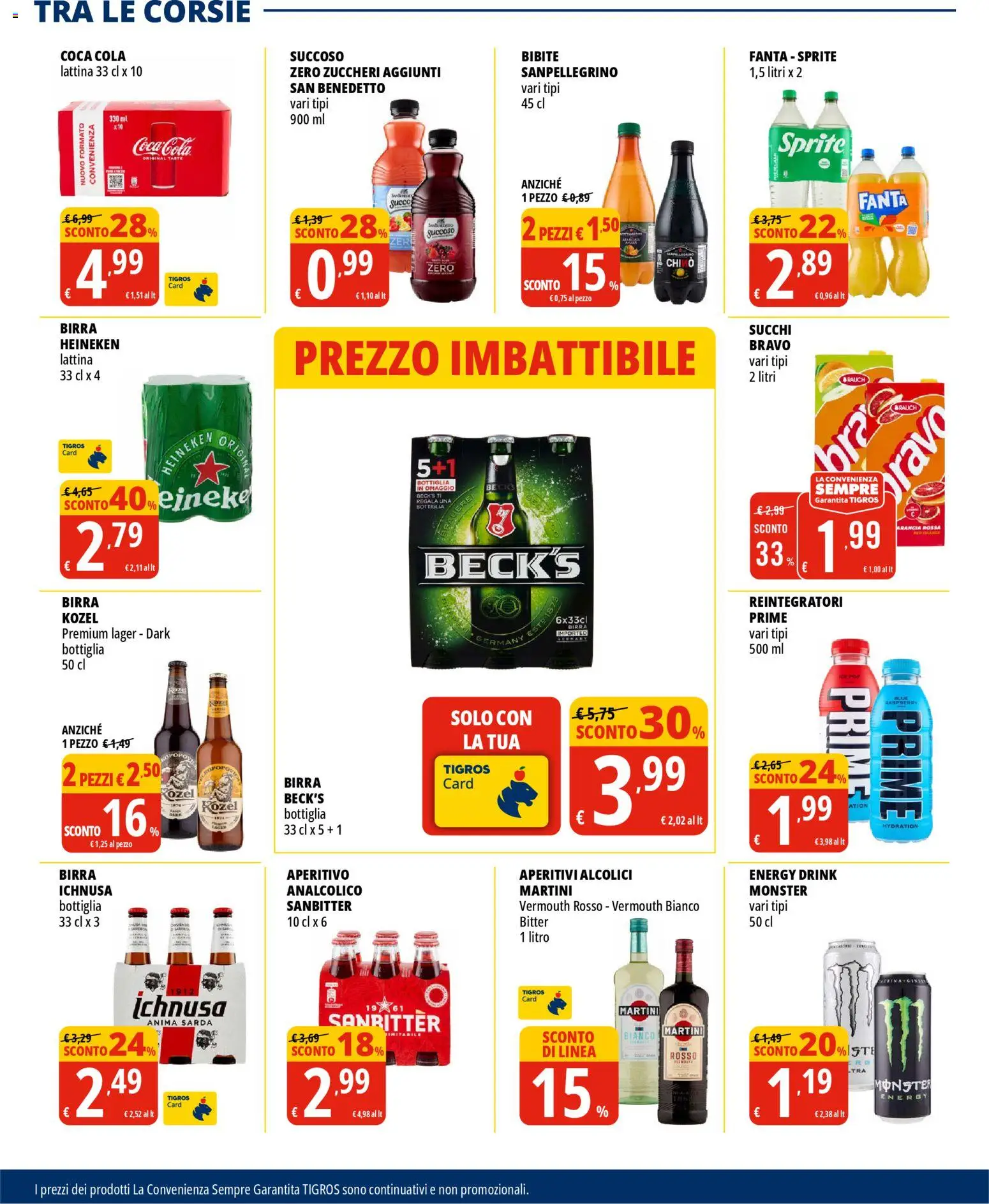 Volantino Tigros del 26.11.2025 | Pagina: 21 | Prodotti: Birra, Bibite, Bottiglia, Coca Cola
