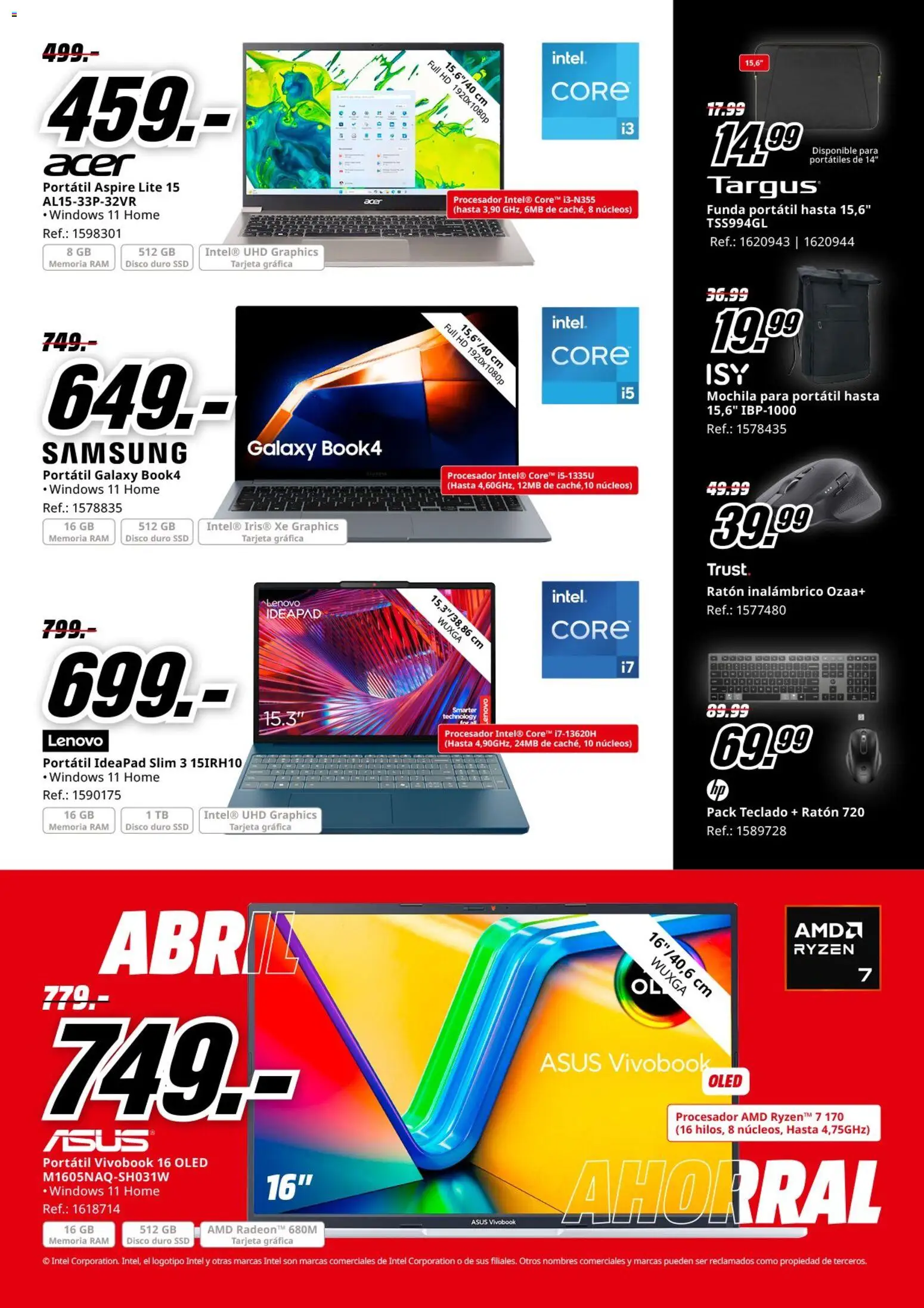Media Markt folleto │ válido desde el 06.04.2026 | Página: 33 | Productos: Ratón inalambrico, Teclado, Disco, Funda