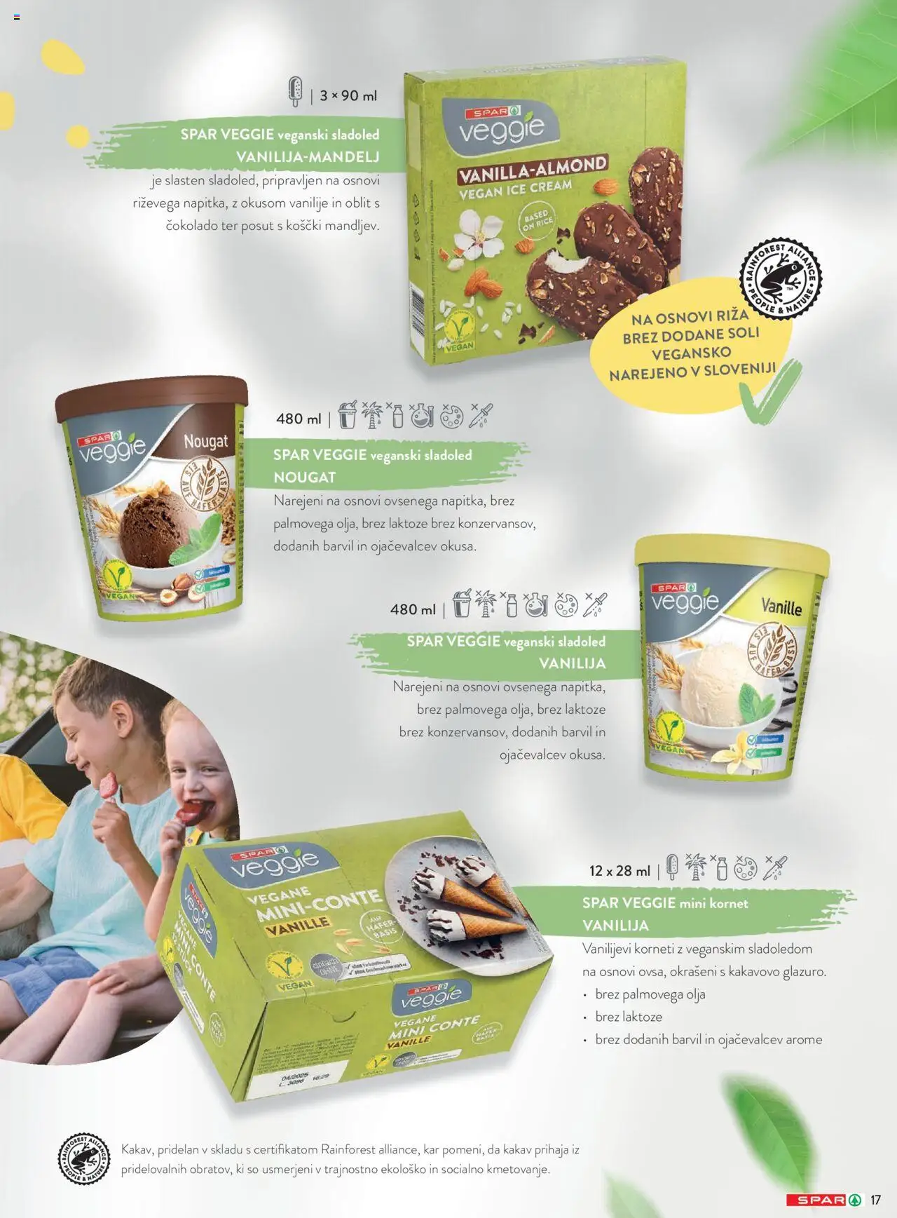 Spar katalog sladoleti │ velja od 14.04.2025 | Stran: 17 | Izdelki: Kakav, Sladoled