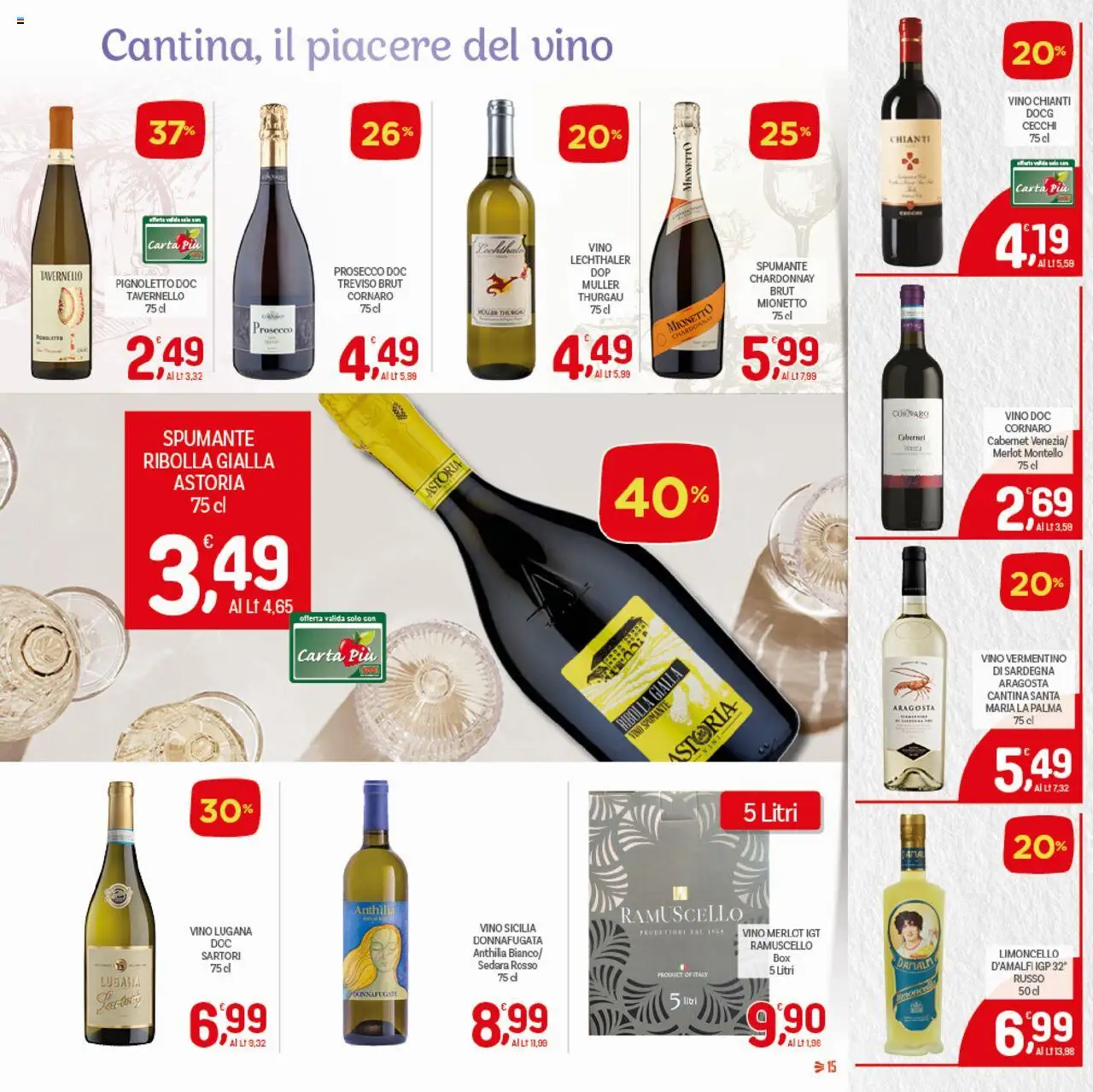 Volantino CRAI del 02.10.2025 | Pagina: 15 | Prodotti: Prosecco, Sale, Vino, Limoncello