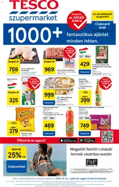 Tesco Szupermarket - Akciós újság  - amely érvényes a következő dátumtól: 24.07.2025