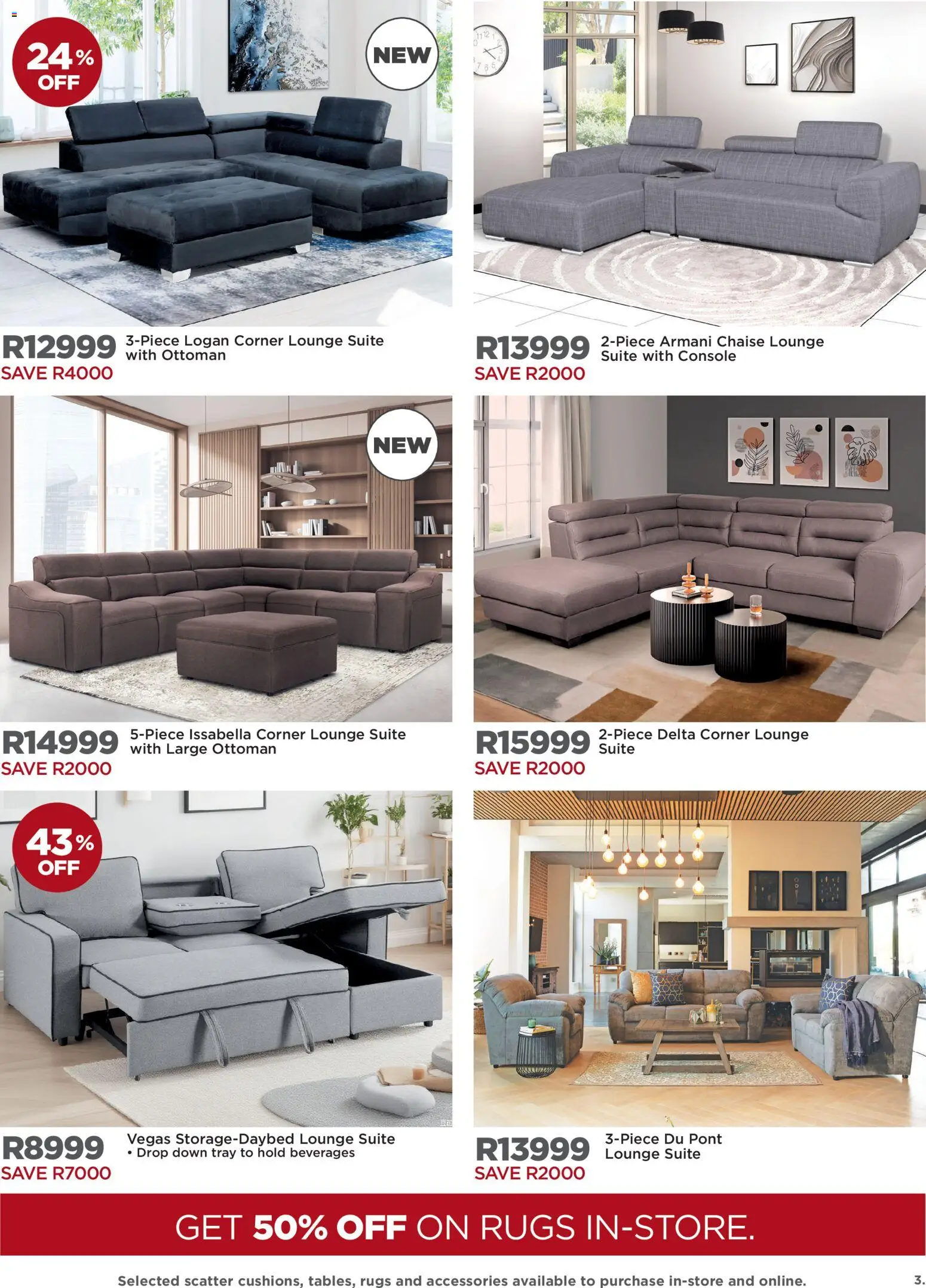 New House and Home catalogue – valid from 17.11.2025 | Page: 3 | Products: Tray, Cesto para colada, Ottoman, Chaise