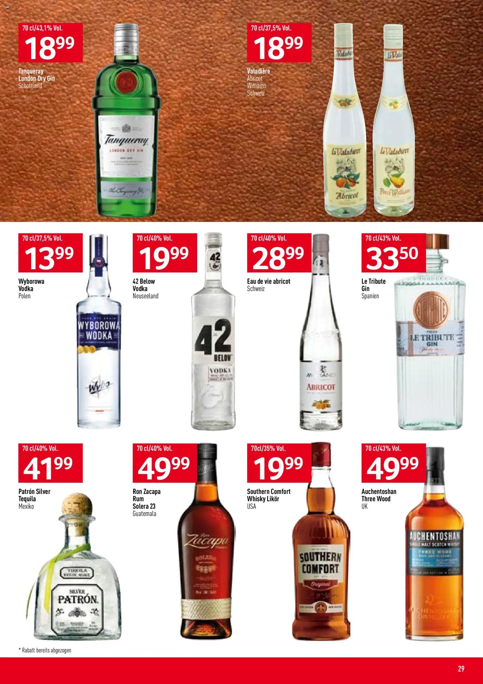 Prodega aktionen – gültig ab 16.03.2026 | Seite: 29 | Produkte: Likör, Gin, Wodka