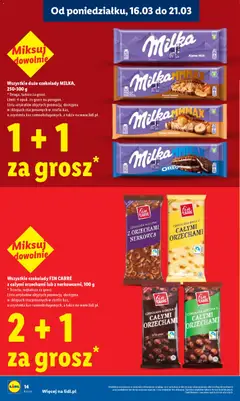 Pogląd oferty "FIN CARRÉ CZEKOLADA GORZKA Z CAŁYMI ORZECHAMI, CZEKOLADA GORZKA Z CAŁYMI ORZECHAMI 57% cocoa" - ważna od 16.03.2026 | Strona: 14