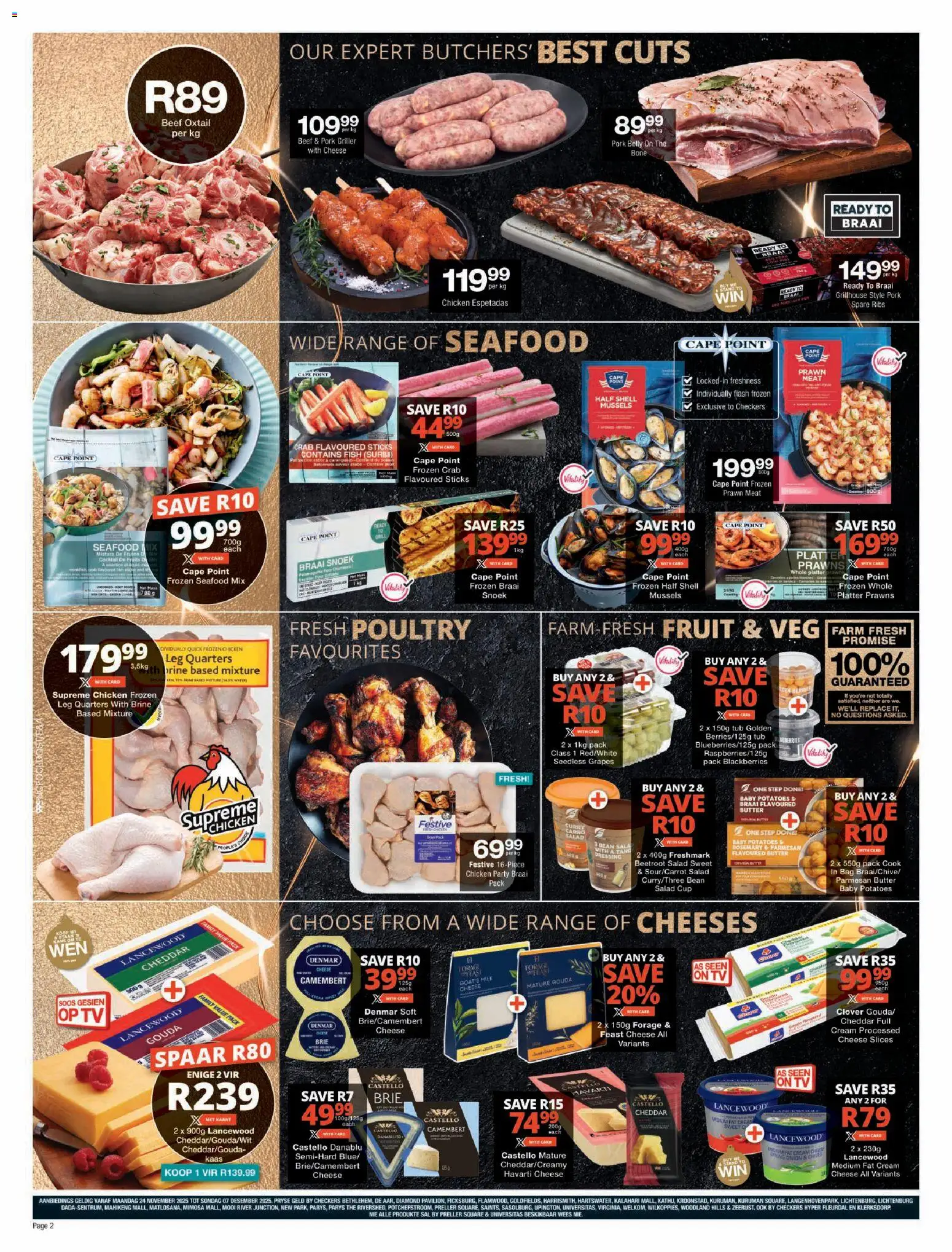 New Checkers catalogue – valid from 24.11.2025 | Page: 2 | Products: TV, Ribs, Chicken, Salad