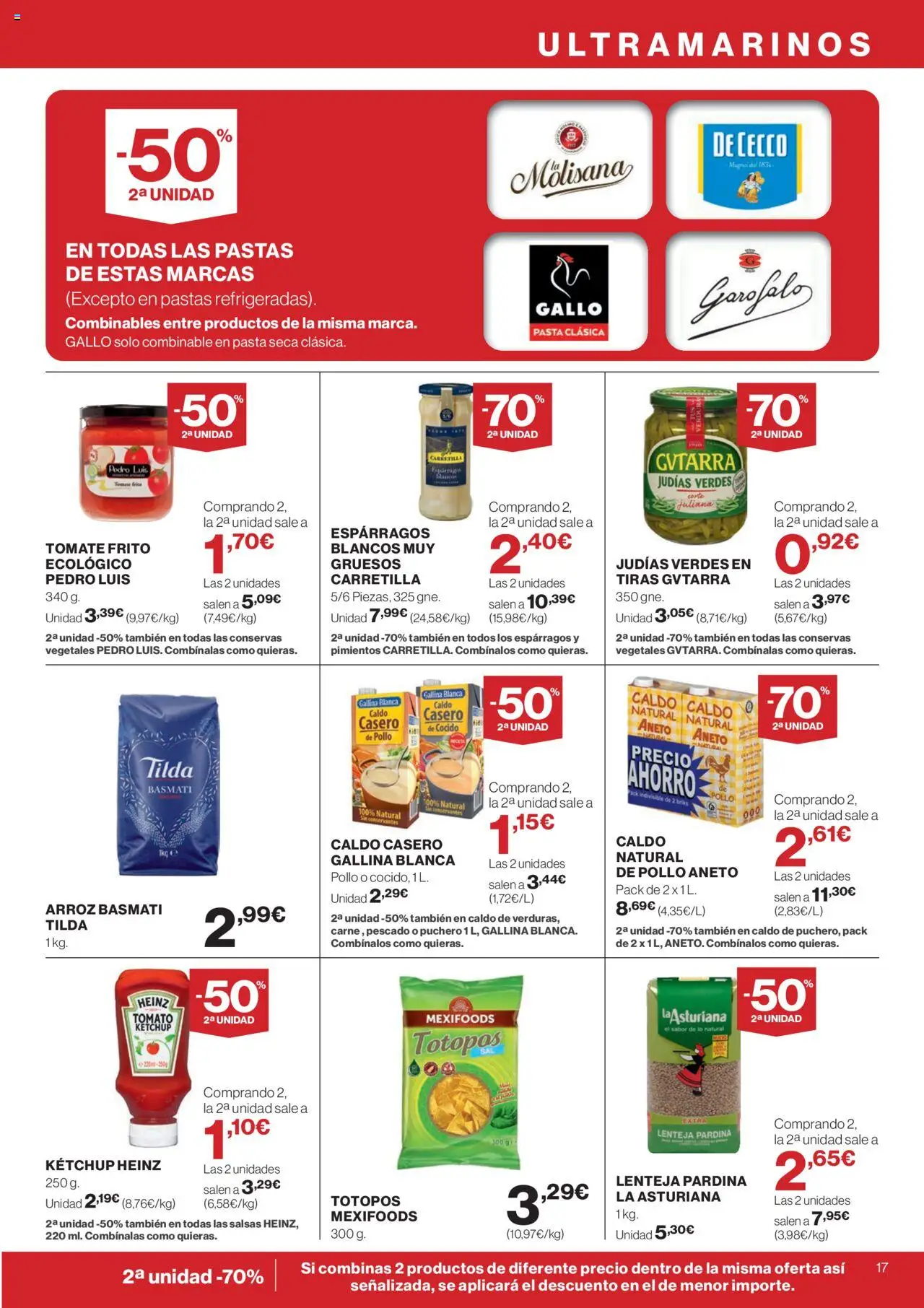 Supercor Canarias │ válido desde el 25.09.2025 | Página: 17 | Productos: Arroz, Pescado, Νερό καρύδας, Pasta