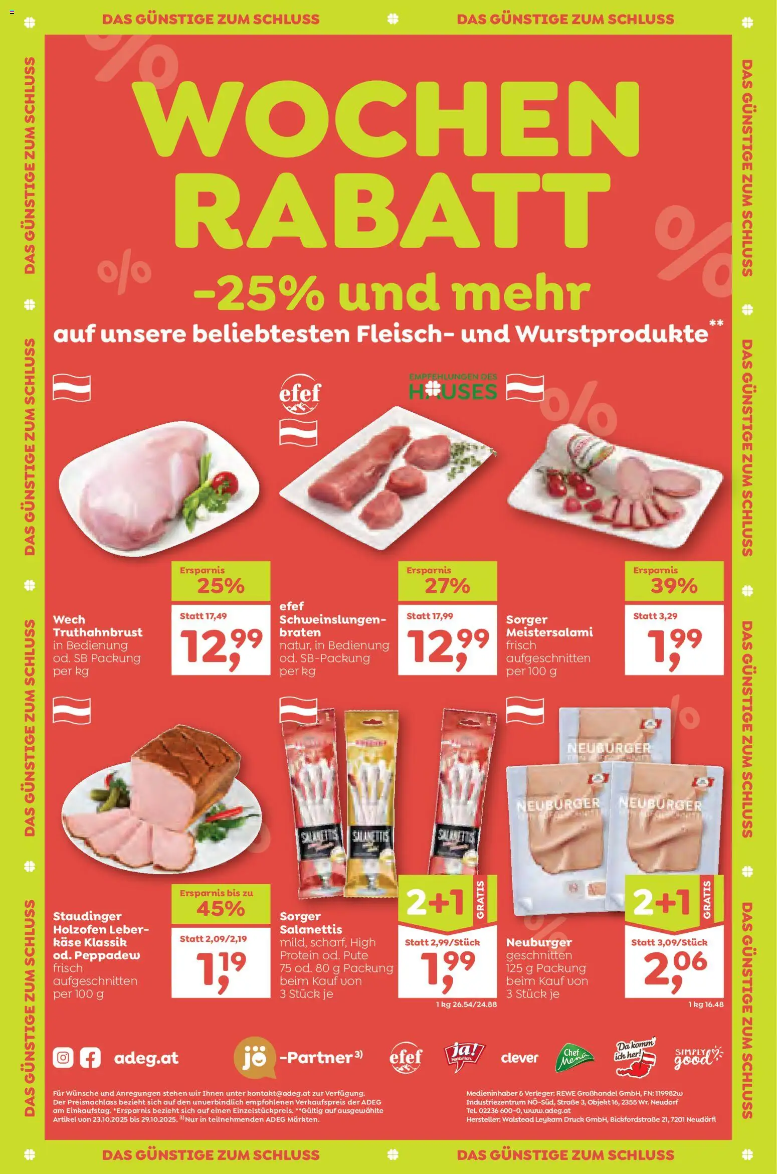 ADEG Flugblatt gültig ab 23.10.2025 | Seite: 12 | Produkte: Käse