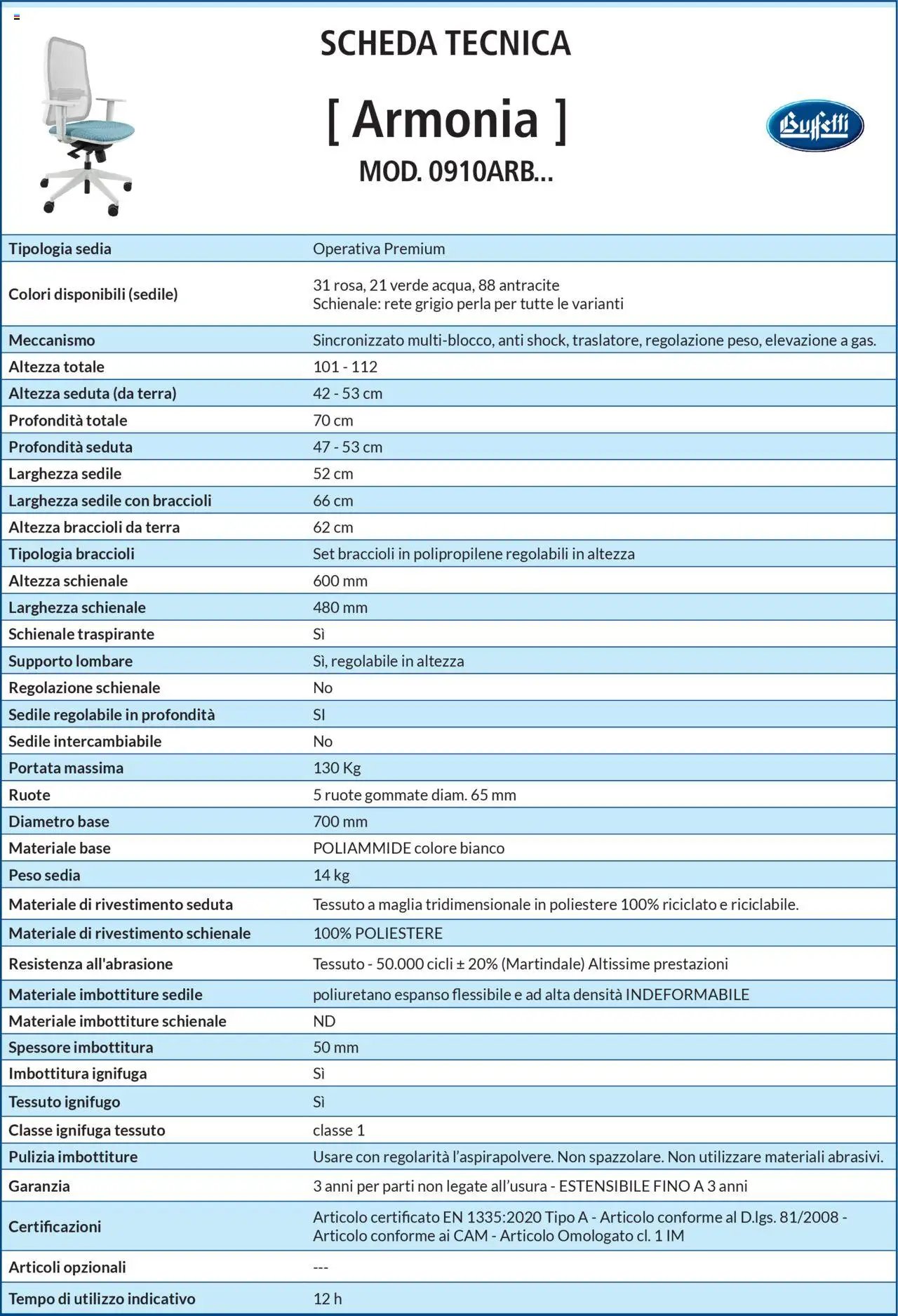 Volantino Buffetti del 28.06.2025 | Pagina: 106 | Prodotti: Braccioli, Sedia, Terra