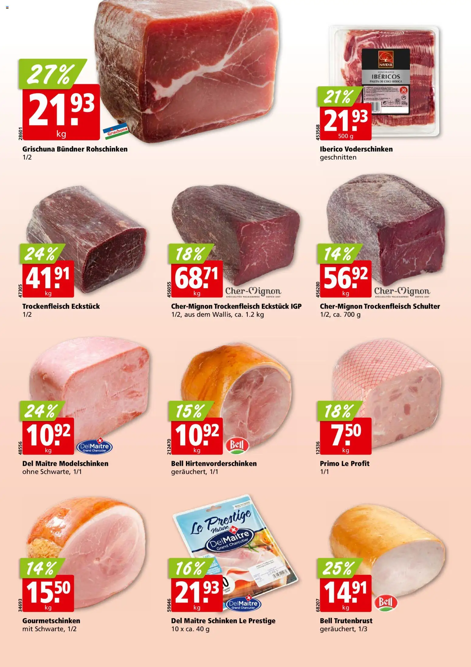 Aligro aktionen Chavannes, Matran, Genf, Sitten – gültig ab 20.04.2026 | Seite: 10 | Produkte: Schinken