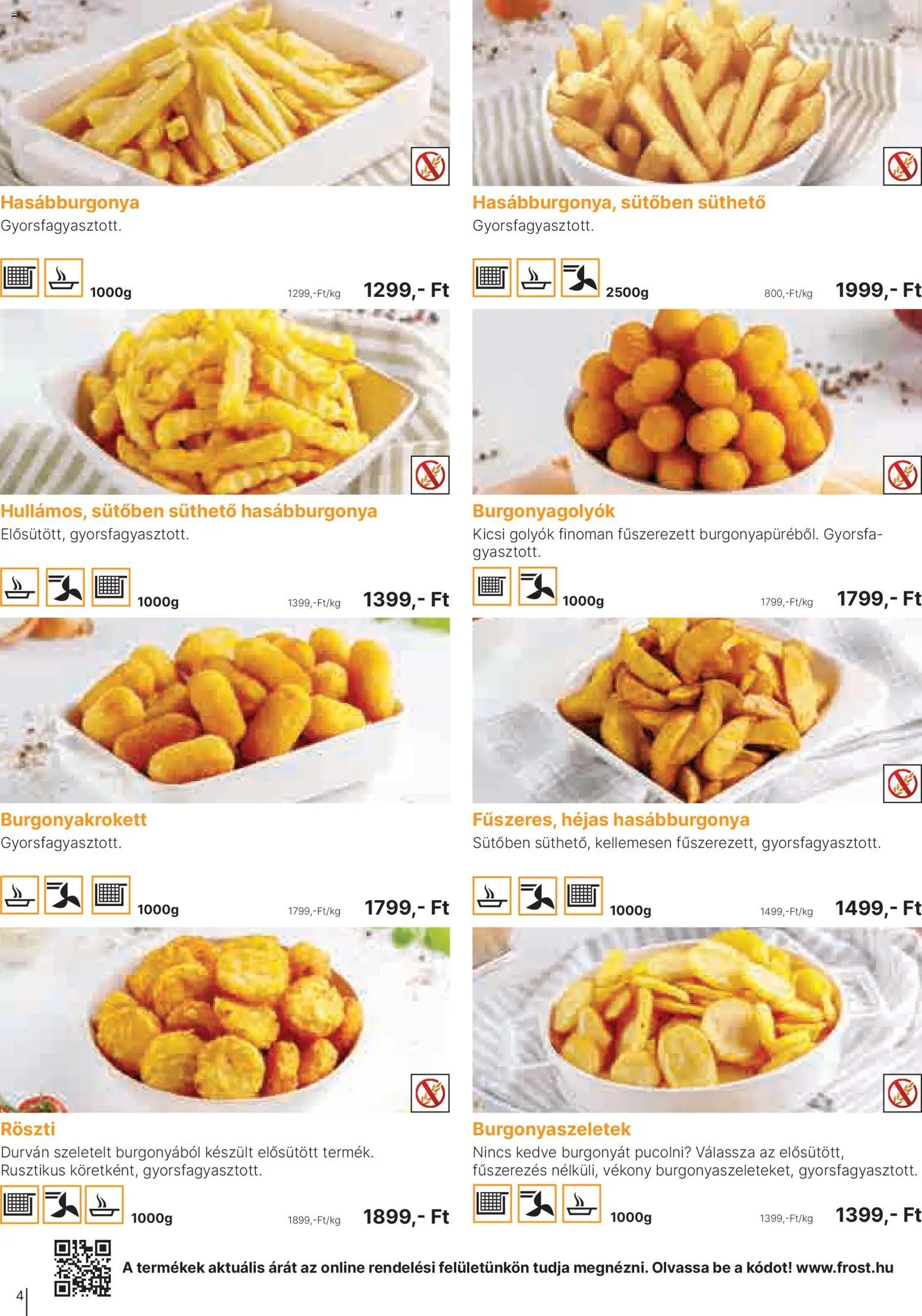 Family Frost akciós ujság - amely érvényes a következő dátumtól: 01.04.2026 | Oldal: 4 | Termékek: Hasábburgonya