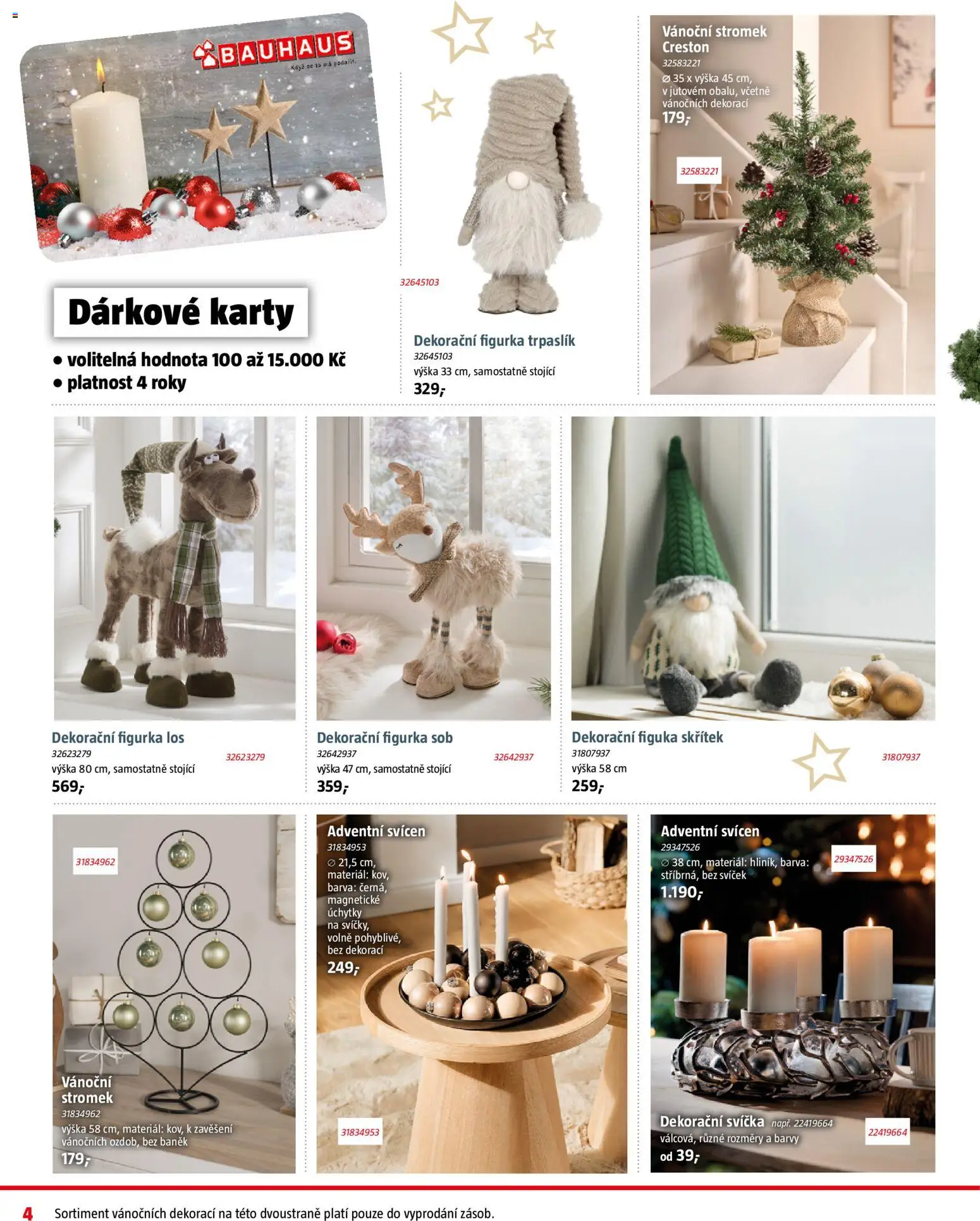 Bauhaus leták od 05.12.2025 | Strana: 4 | Produkty: Svíčka, Svícen, Karty, Barvy