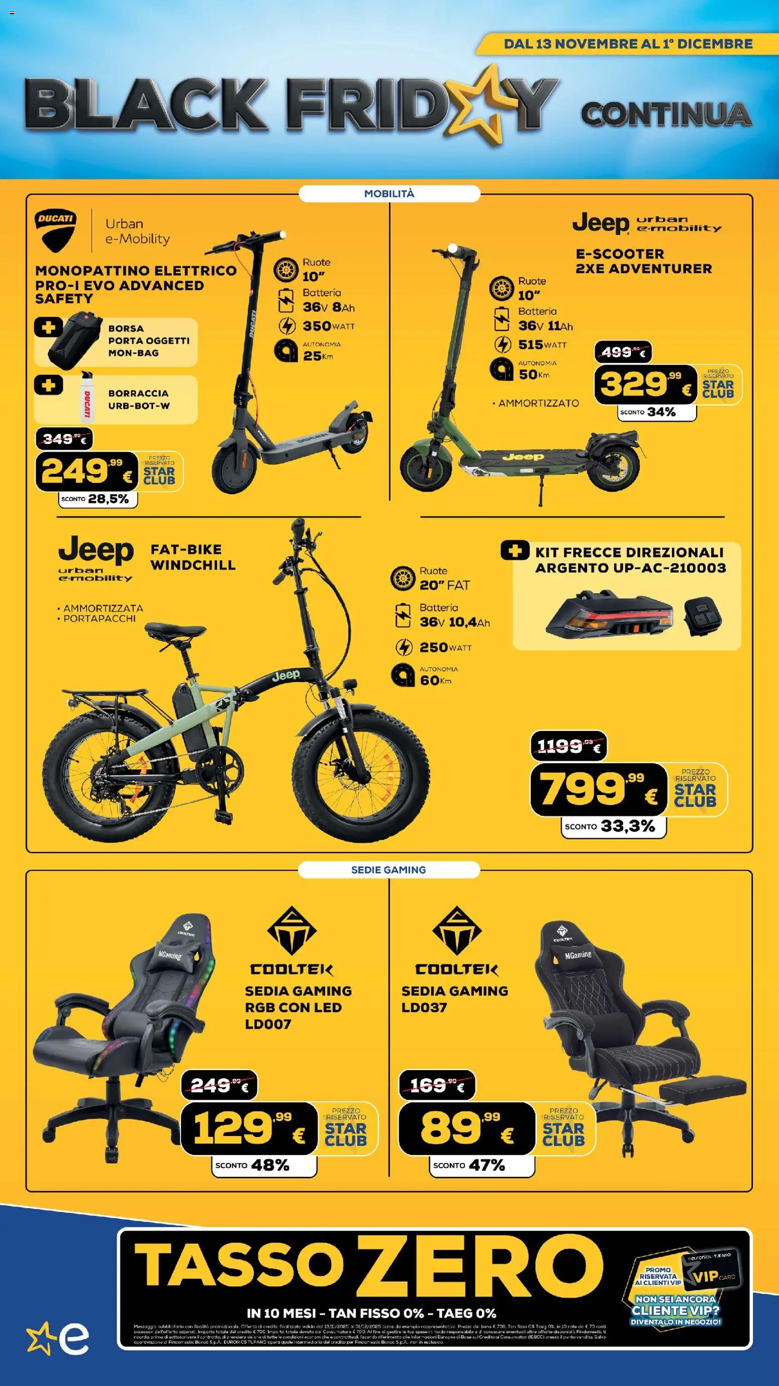 Volantino Euronics del 13.11.2025 | Pagina: 531 | Prodotti: Monopattino, Borsa, Sedia, Batteria