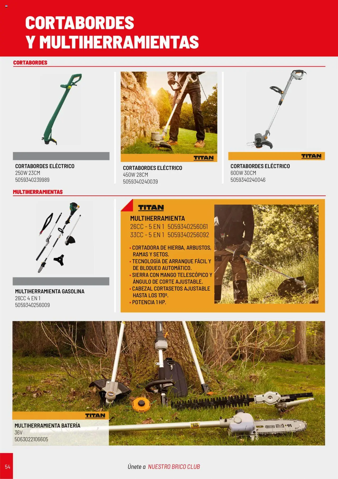 Brico Depôt Jardín │ válido desde el 25.04.2025 | Página: 54 | Productos: Cortasetos, Ρούτερ, Batería