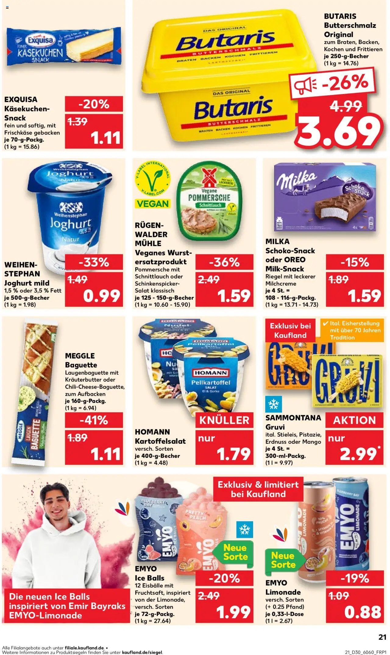 Kaufland Prospekt 	 - gültig ab dem 24.07.2025 | Seite: 21 | Produkte: Joghurt, Baguette, Kräuterbutter, Limonade