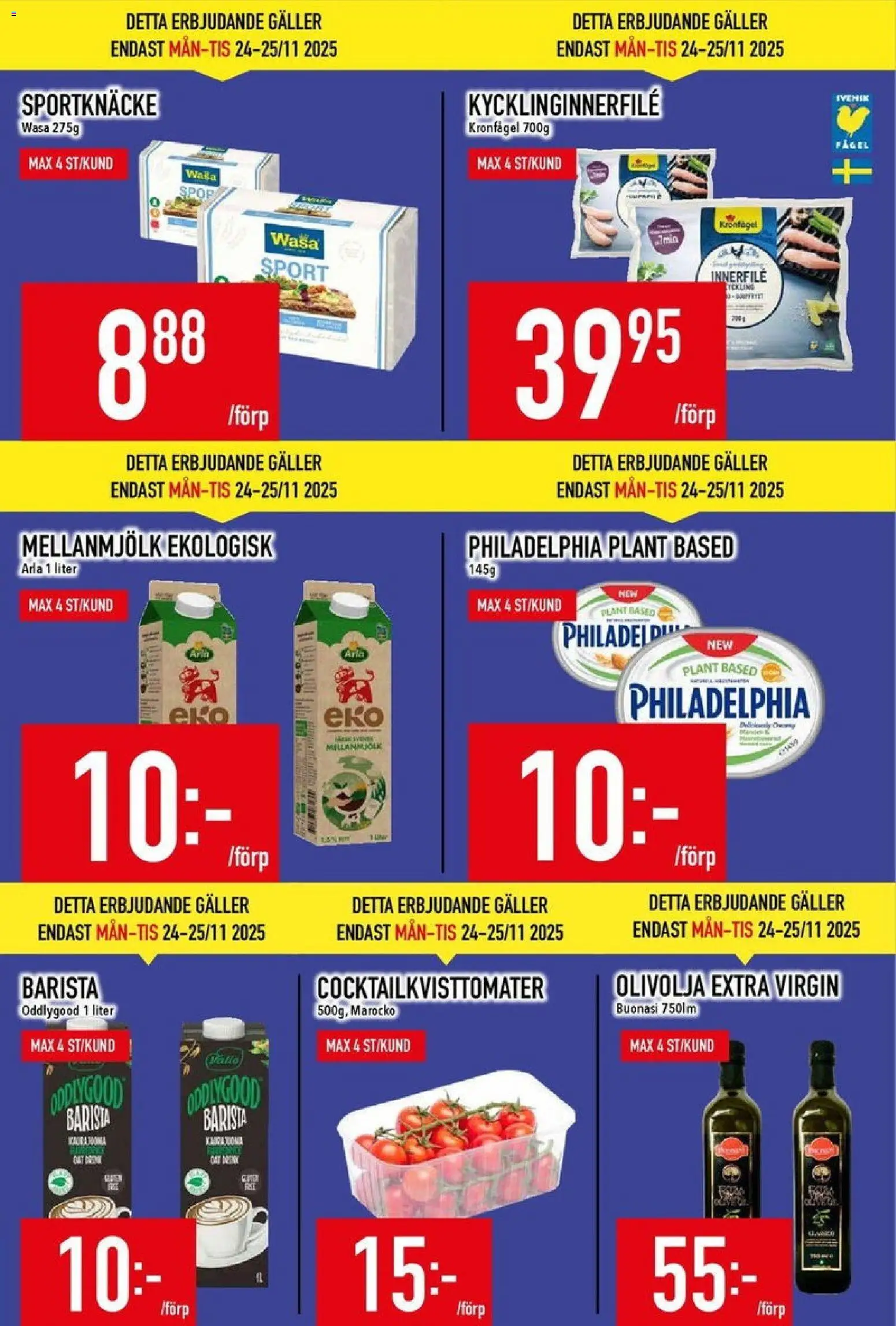 Matdax reklamblad aktuell från 24.11.2025 | Sida: 2 | Produkter: Galler, Olivolja