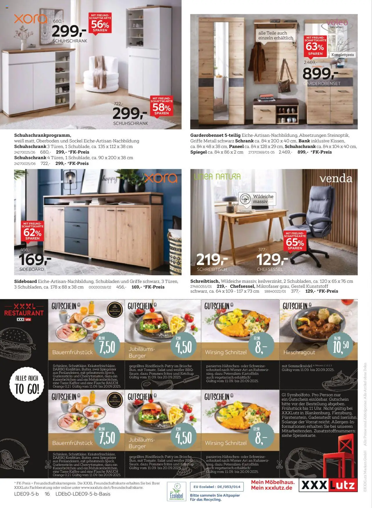 XXXL Lutz Prospekt 	 – gültig ab 08.09.2025 | Seite: 30 | Produkte: Hahnchen, Garderobenset, Schnitzel, Salat