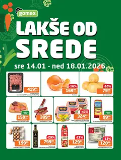 Gomex lakše od srede - pregled Gomex kataloga - važi od 14.01.2026