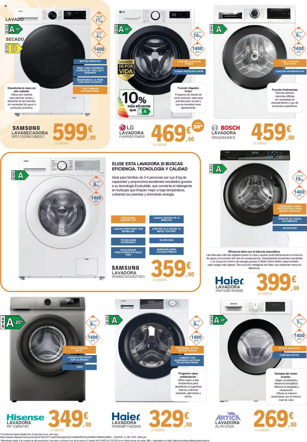 E.Leclerc - Especial Electrodomésticos │ válido desde el 09.06.2025 | Página: 4 | Productos: Detergente, Ropa, Lavadora