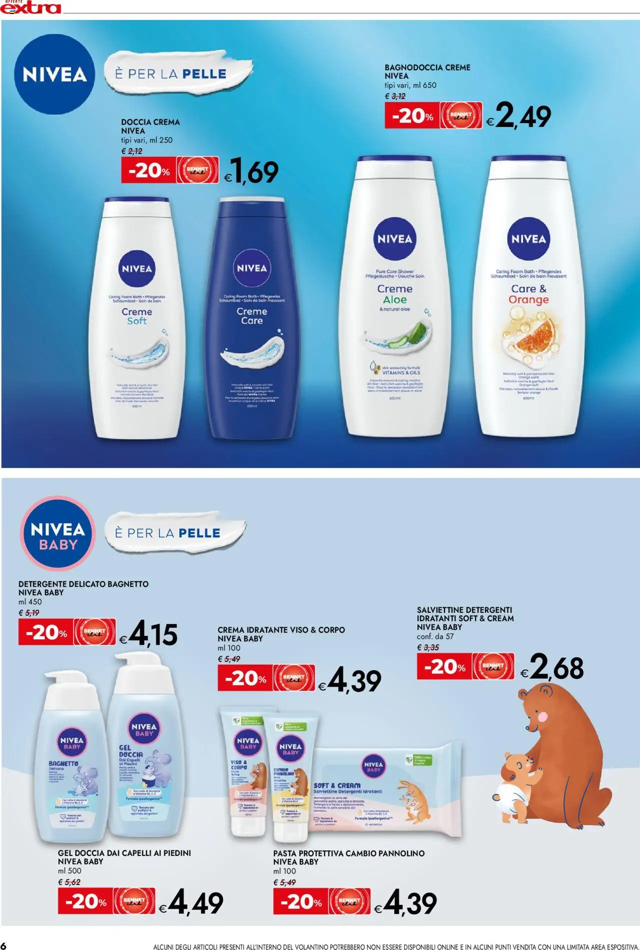 Volantino bennet del 11.09.2025 | Pagina: 6 | Prodotti: Crema, Pasta, Bagnetto, Doccia