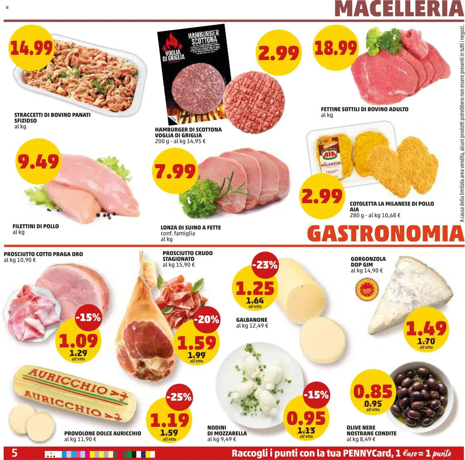 Volantino PENNY del 02.01.2026 | Pagina: 5 | Prodotti: Prosciutto Crudo, Prosciutto Cotto, Pollo, Suino