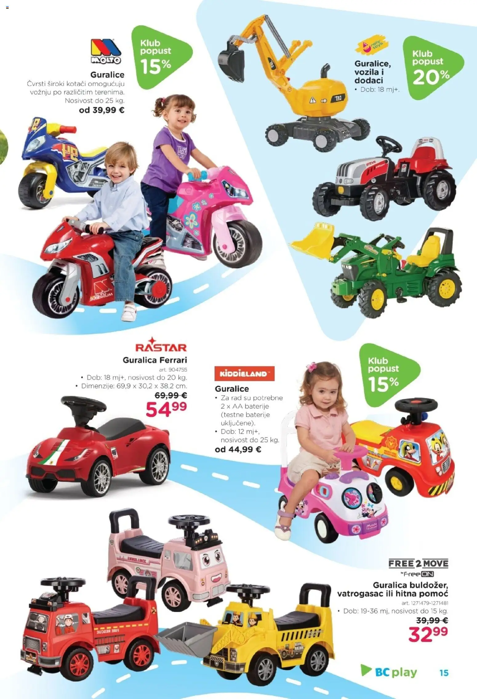 Baby Center katalog | vrijedi od 19.03.2026 | Stranica: 15 | Proizvodi: Guralice, Baterije