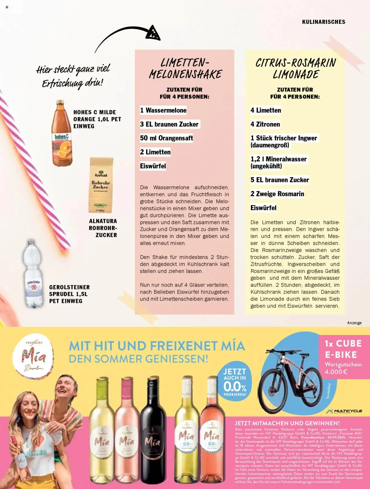 HIT  pures Leben 03/2025 - gültig ab dem 01.07.2025 | Seite: 19 | Produkte: Mixer, Freixenet, Orangensaft, Zucker