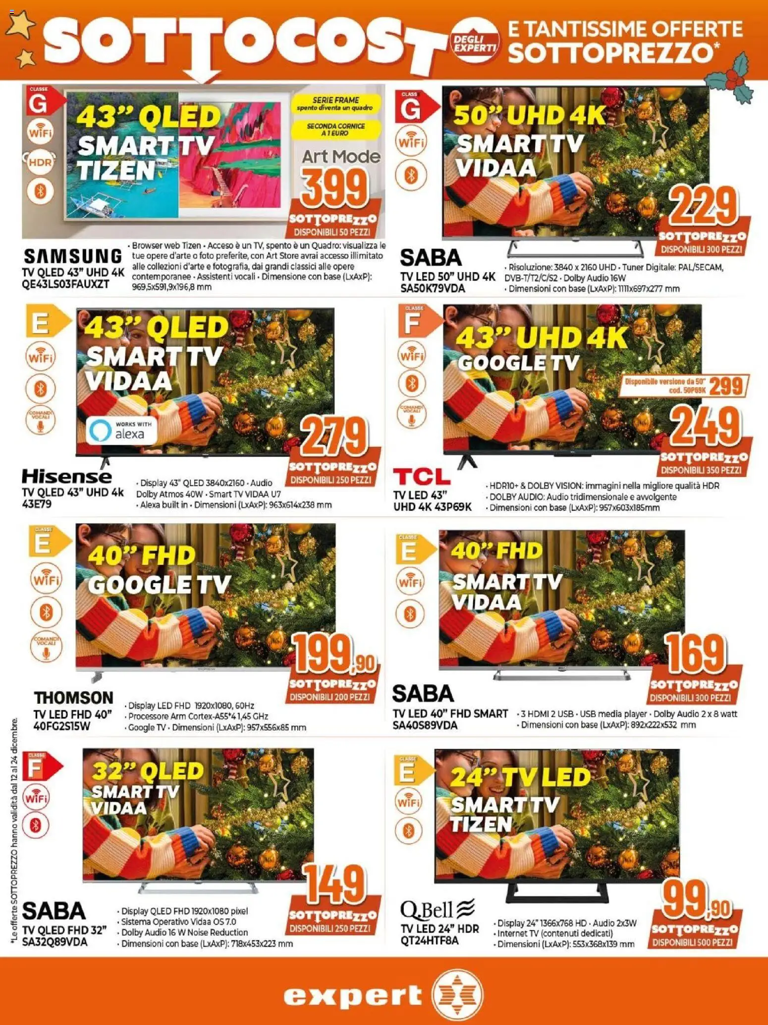 Volantino Expert del 12.12.2025 | Pagina: 21 | Prodotti: smart TV, TV, Audio, USB